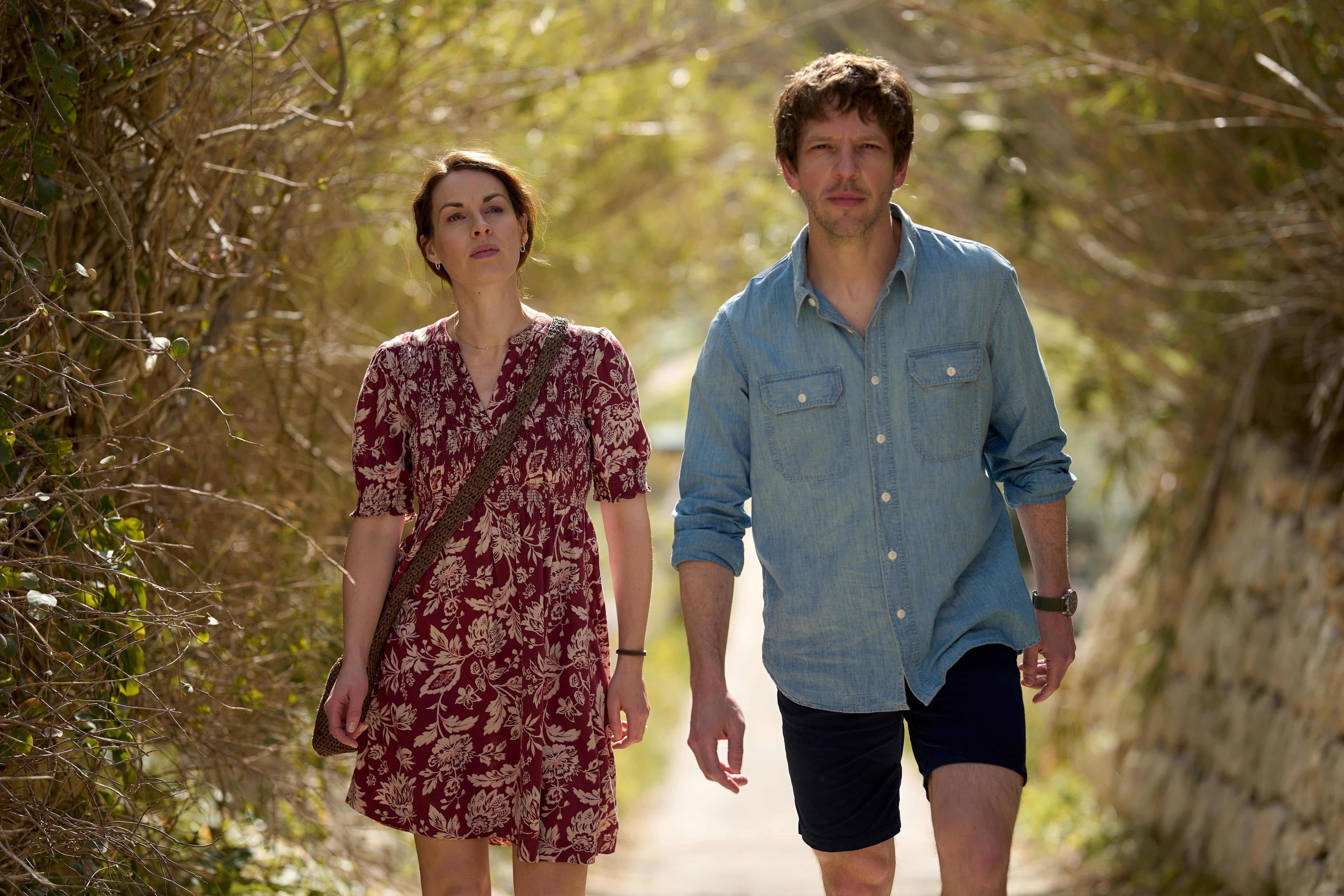 Jessica Raine as Zoe and Damien Molony as Dan in Two Weeks in August (Various Artists Limited/BBC/Robert Viglasky)