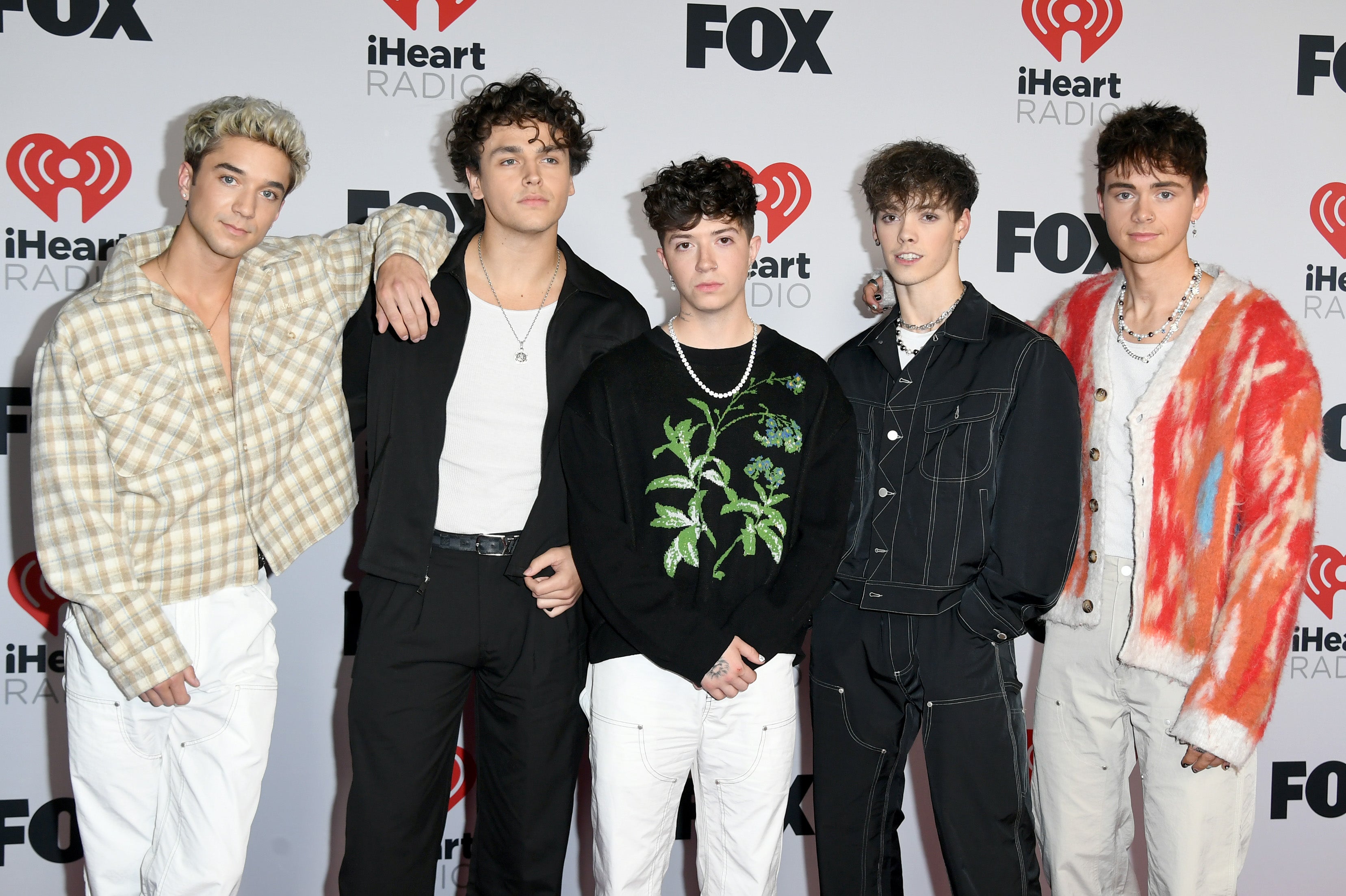 Jack Avery (center) was the singer in Why Don’t We, a boy band that has been on hiatus since 2022 amidst a legal battle with its management (Getty)