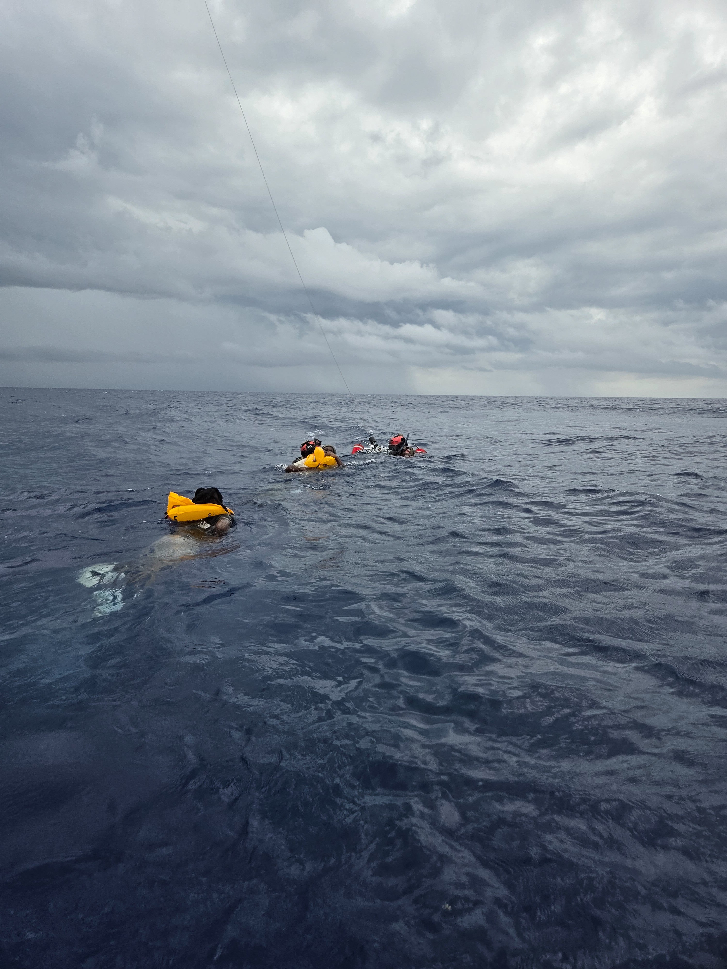 All 11 passengers and the pilot survived after spending about five hours stranded at sea before being rescued by the U.S. Coast Guard and Air Force crews. Three people suffered serious injuries, according to Bahamian officials (U.S. Air Force)