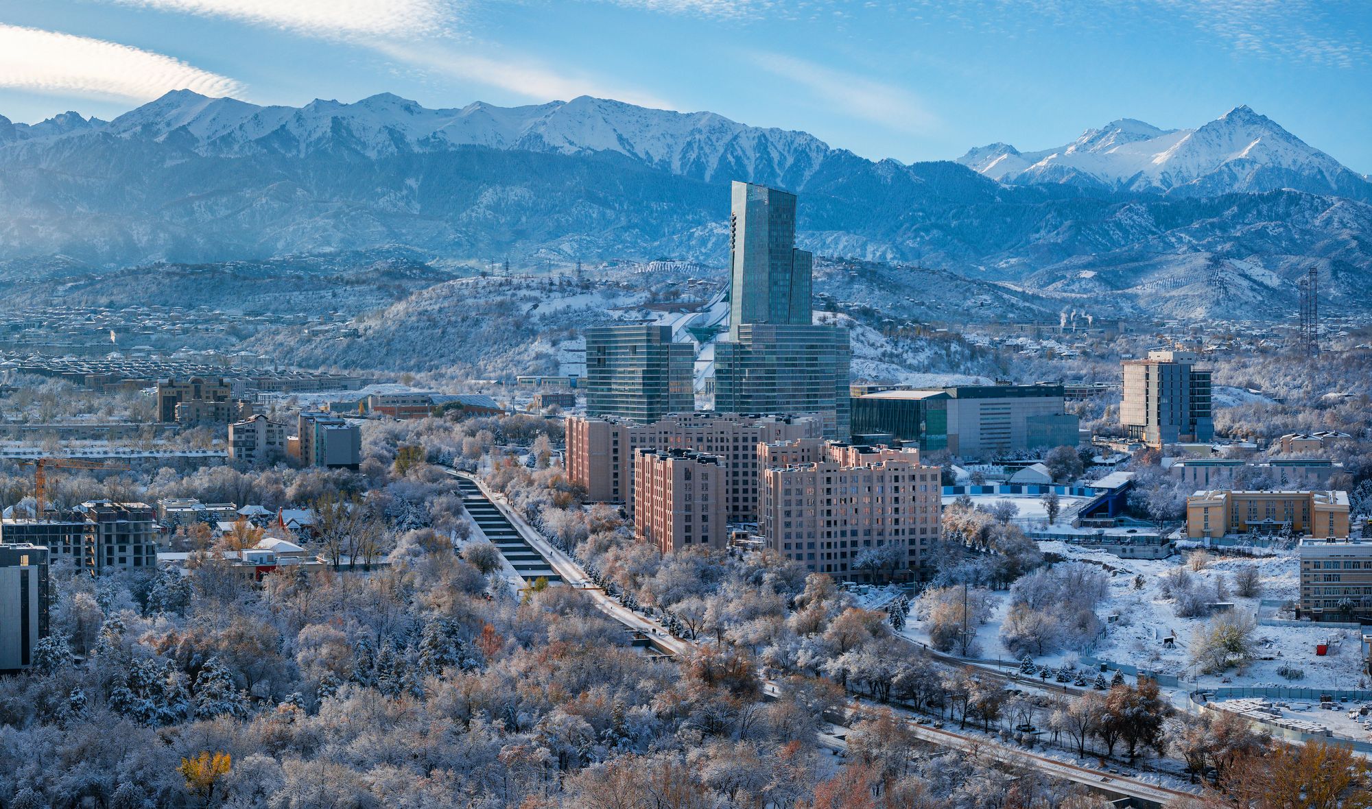 The racers passed through Almaty in Kazakhstan