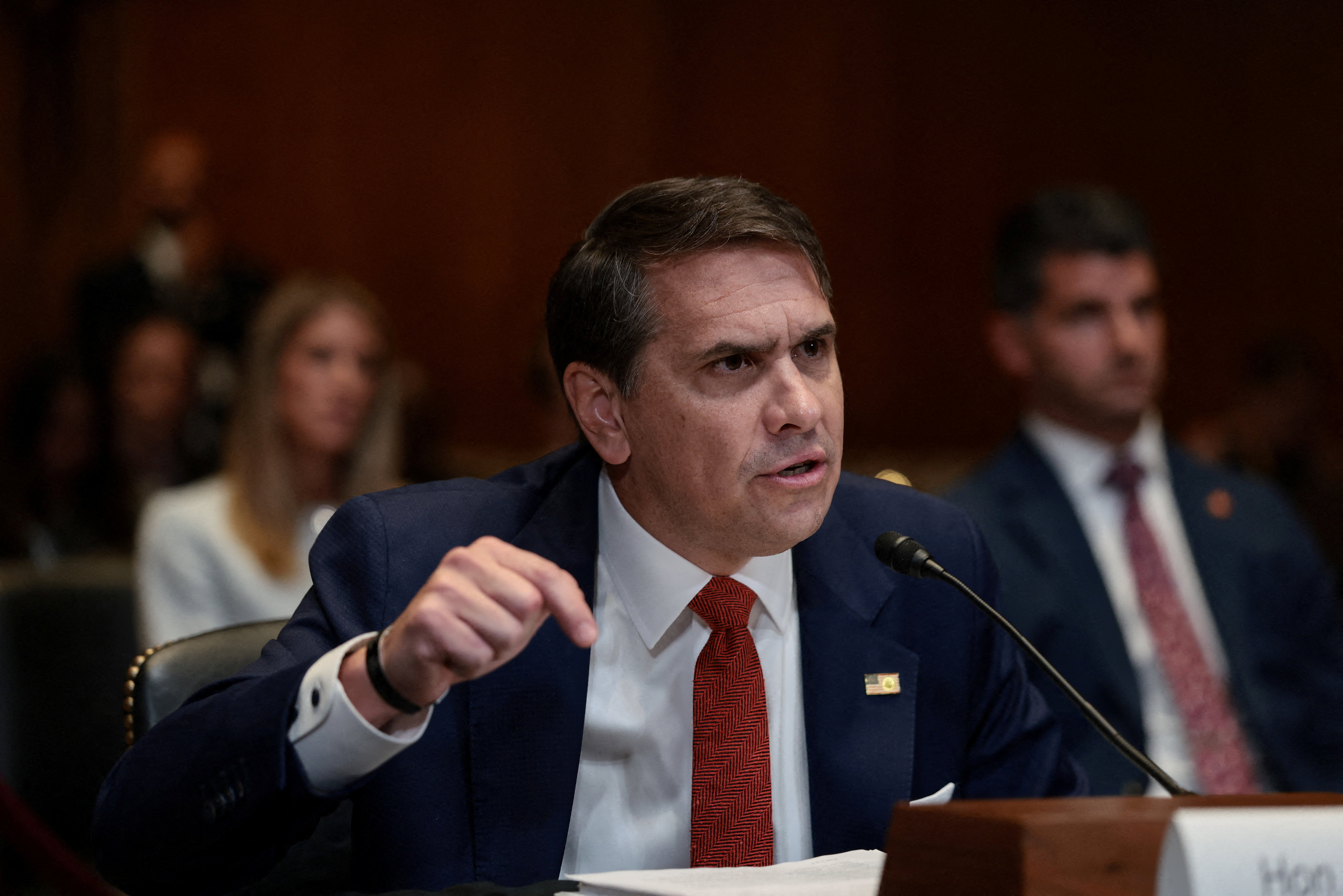 'The machinery of government should never be weaponized against any American, and it is this department’s intention to make right the wrongs that were previously done while ensuring this never happens again,' Blanche said Monday (Reuters)