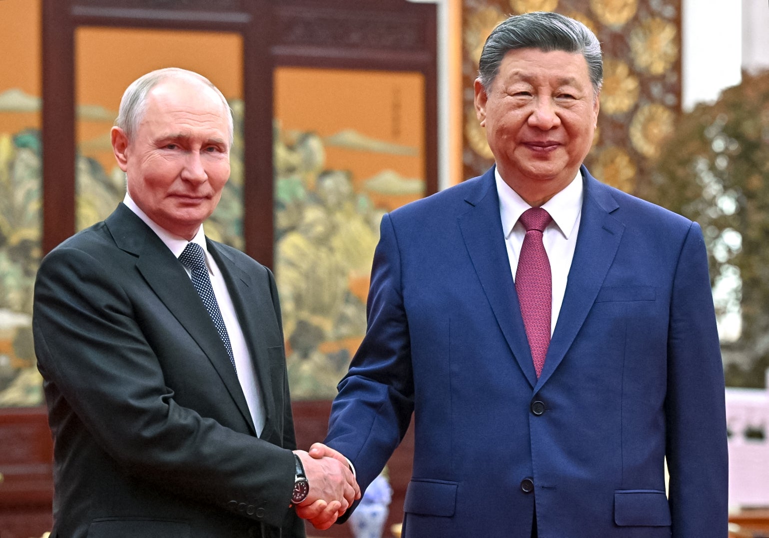 Xi and Putin at the summit in Beijing