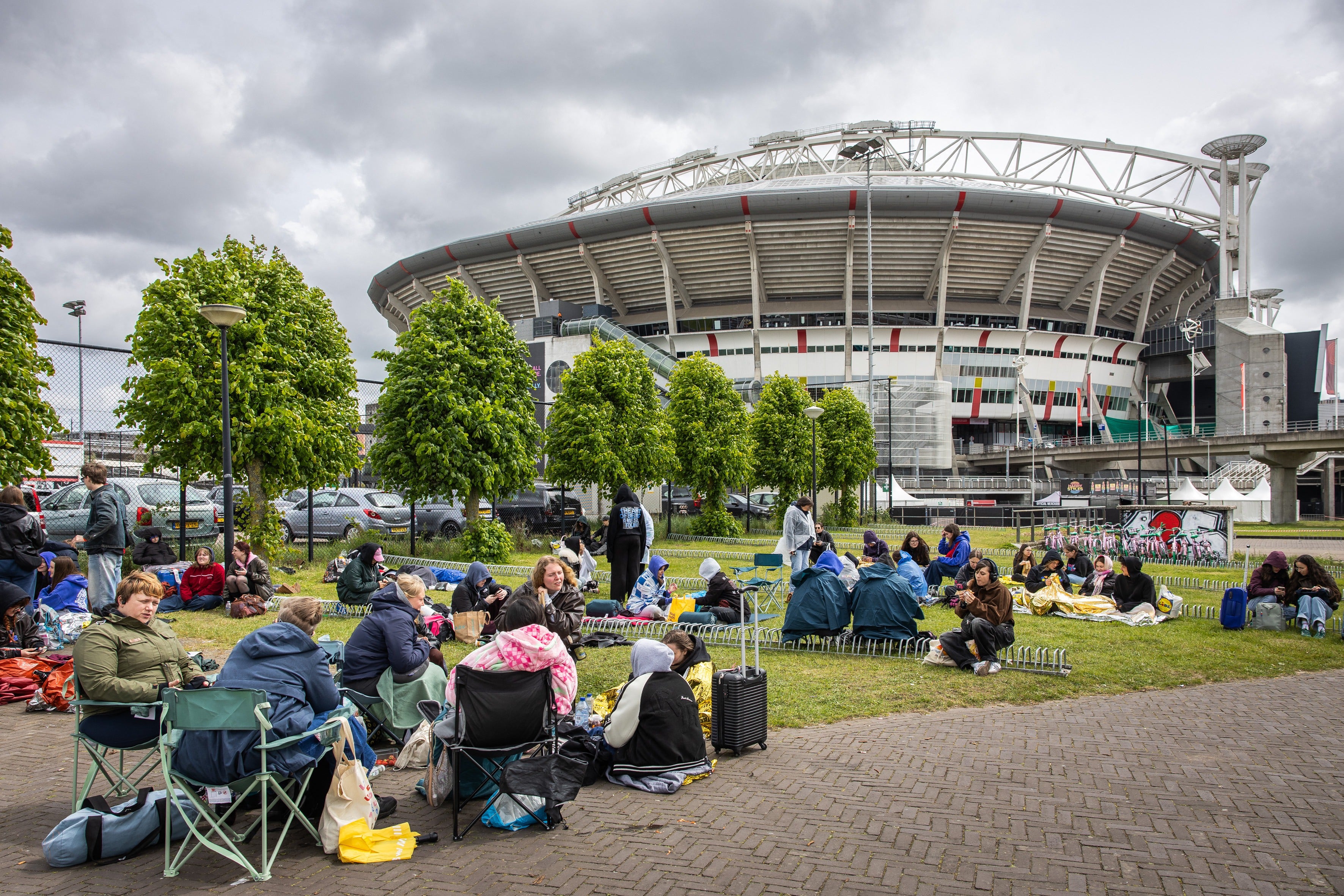 Fans camp out for Styles's shows in Amsterdam (AFP/Getty)