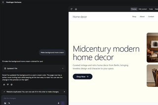 The Hostinger Horizons AI-focused website builder impressed me