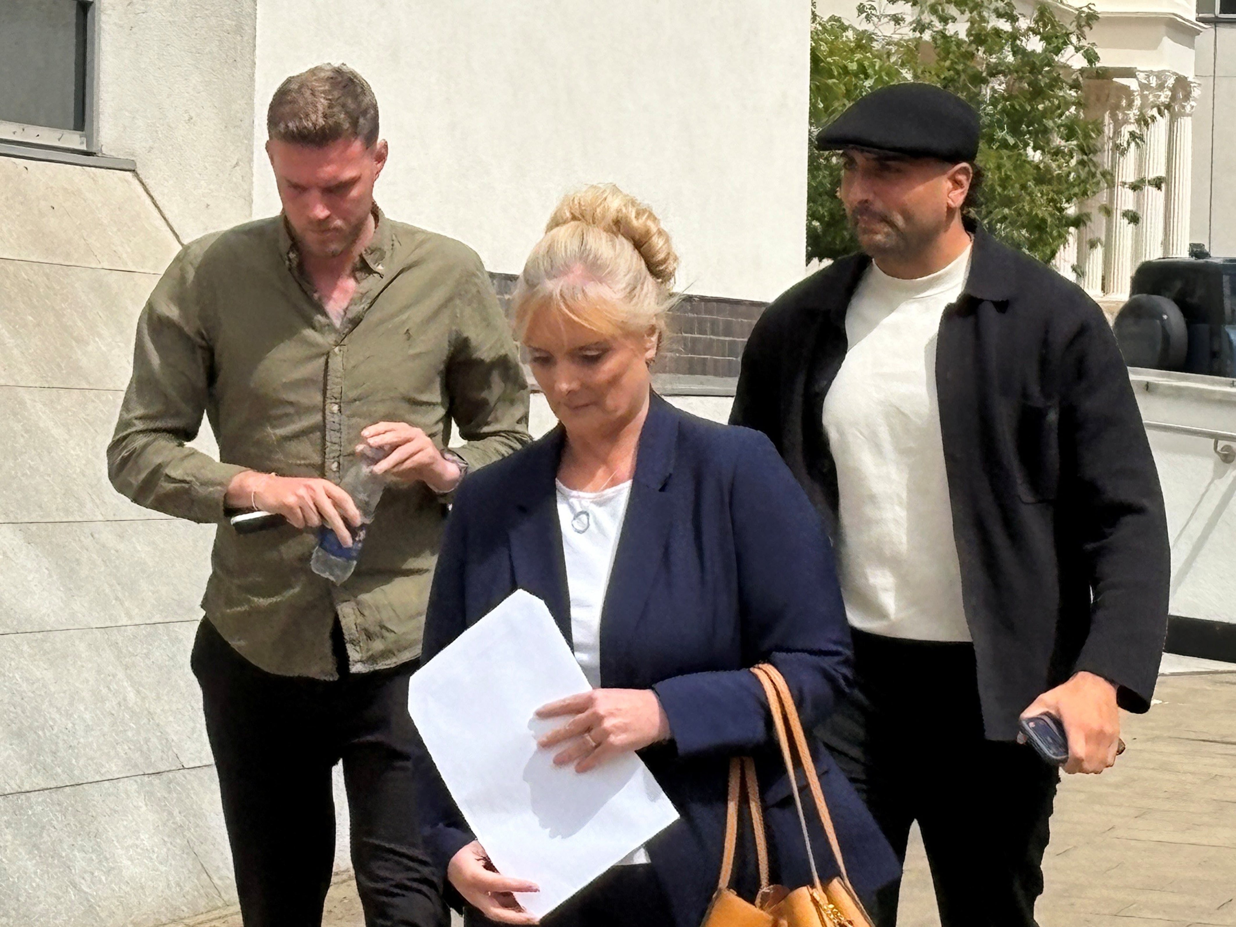 Birmingham City striker Marvin Ducksch (left) arriving at Leamington Spa Magistrates Court to answer a charge of drink-driving brought after a three-vehicle crash in Warwickshire (PA)