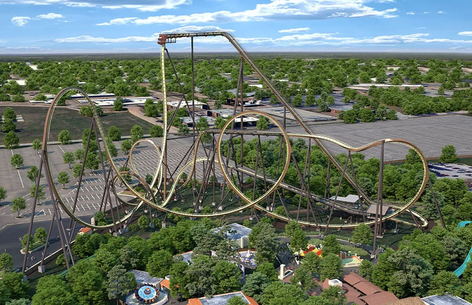 The ride will serve as the anchor for Rancho de la Tormenta, a new Spanish-themed plaza featuring regional music and banners