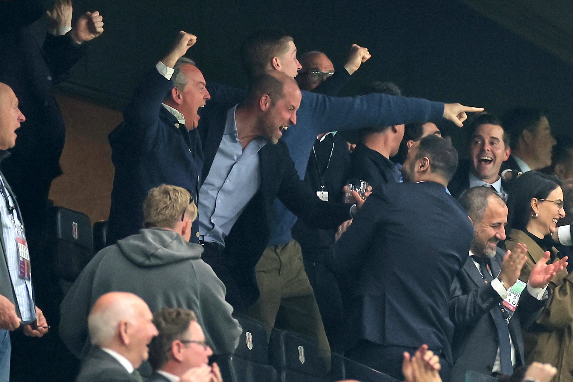 Aston Villa fan, Prince William, watched on from the stands as his team won the Europa League