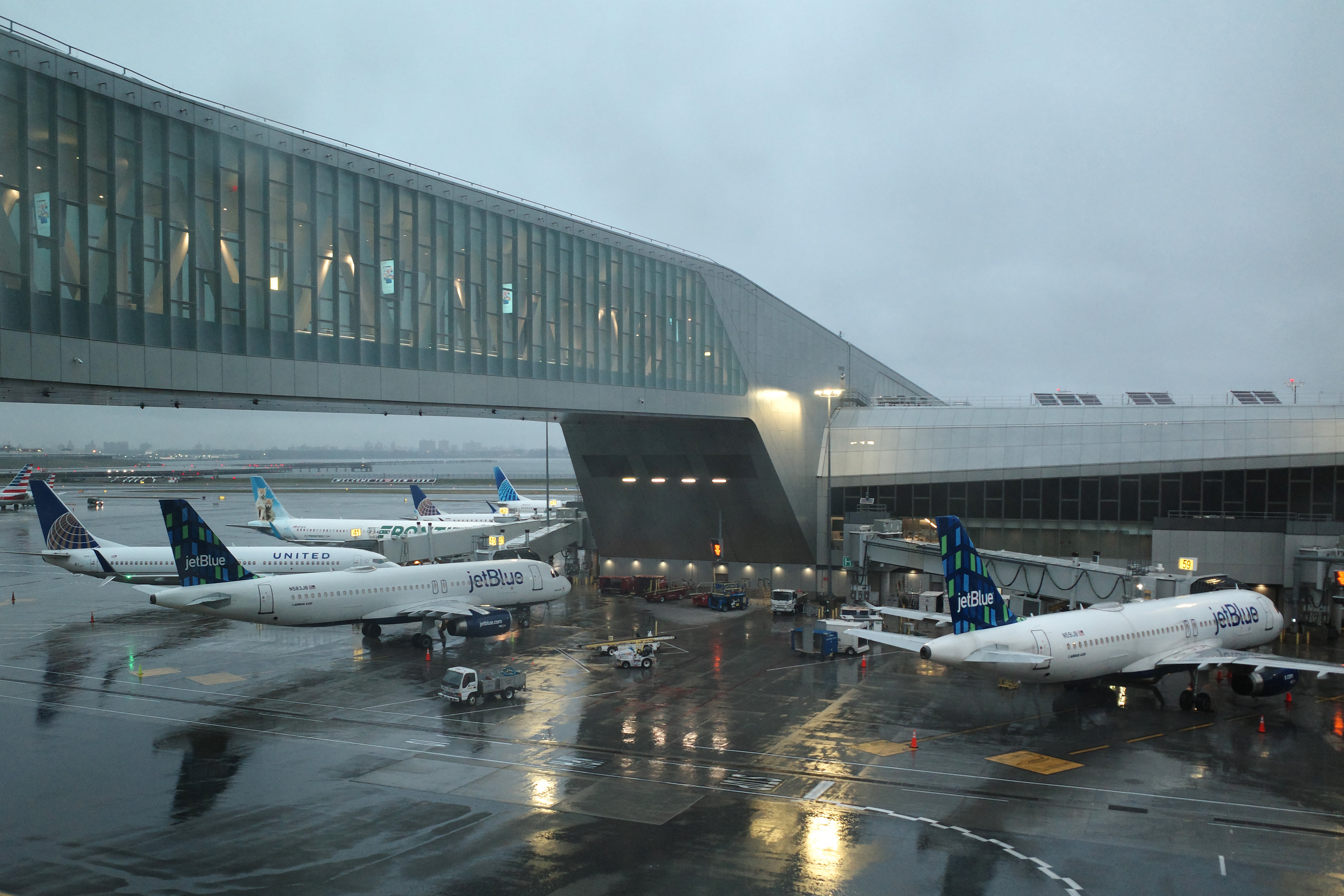 One of LaGuardia Airport’s two runways was shut down Wednesday after officials found the sinkhole