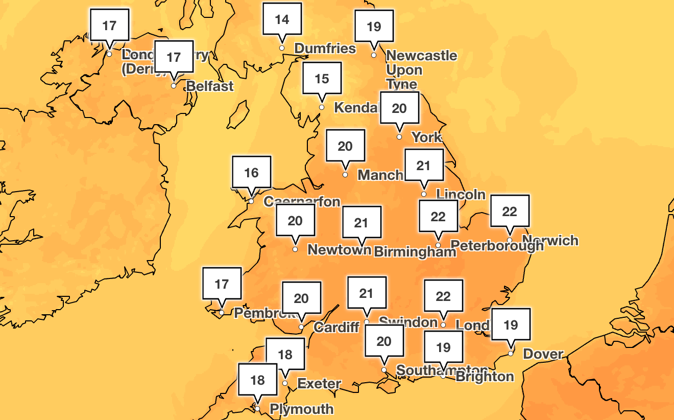 Warm weather is expected to start on Thursday