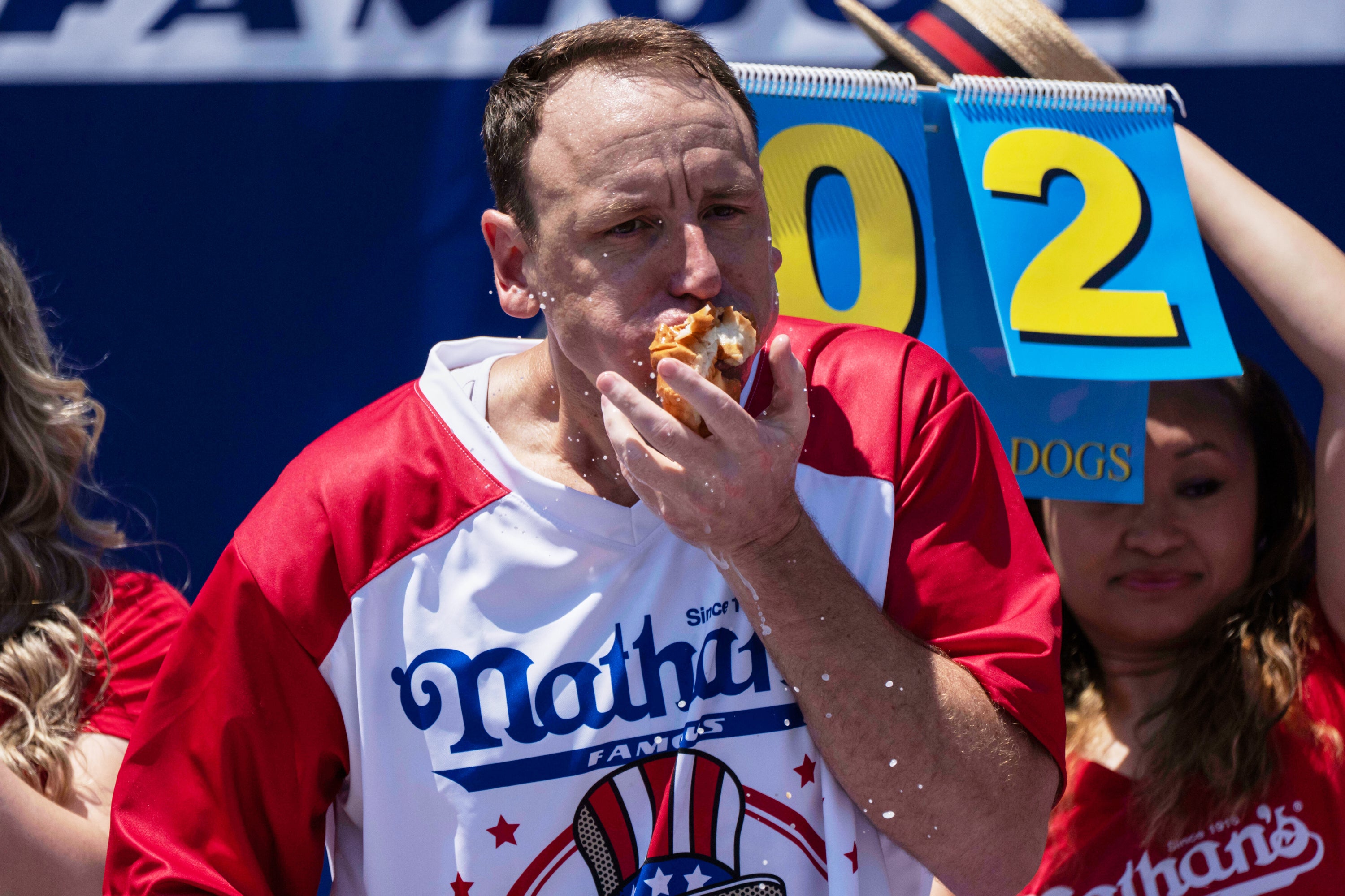 Competitive eater Joey Chestnut is on probation after pleading guilty to a misdemeanor battery charge
