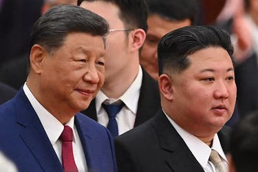 <p>File. Xi Jinping with Kim Jong Un in Beijing on 3 September 2025</p>