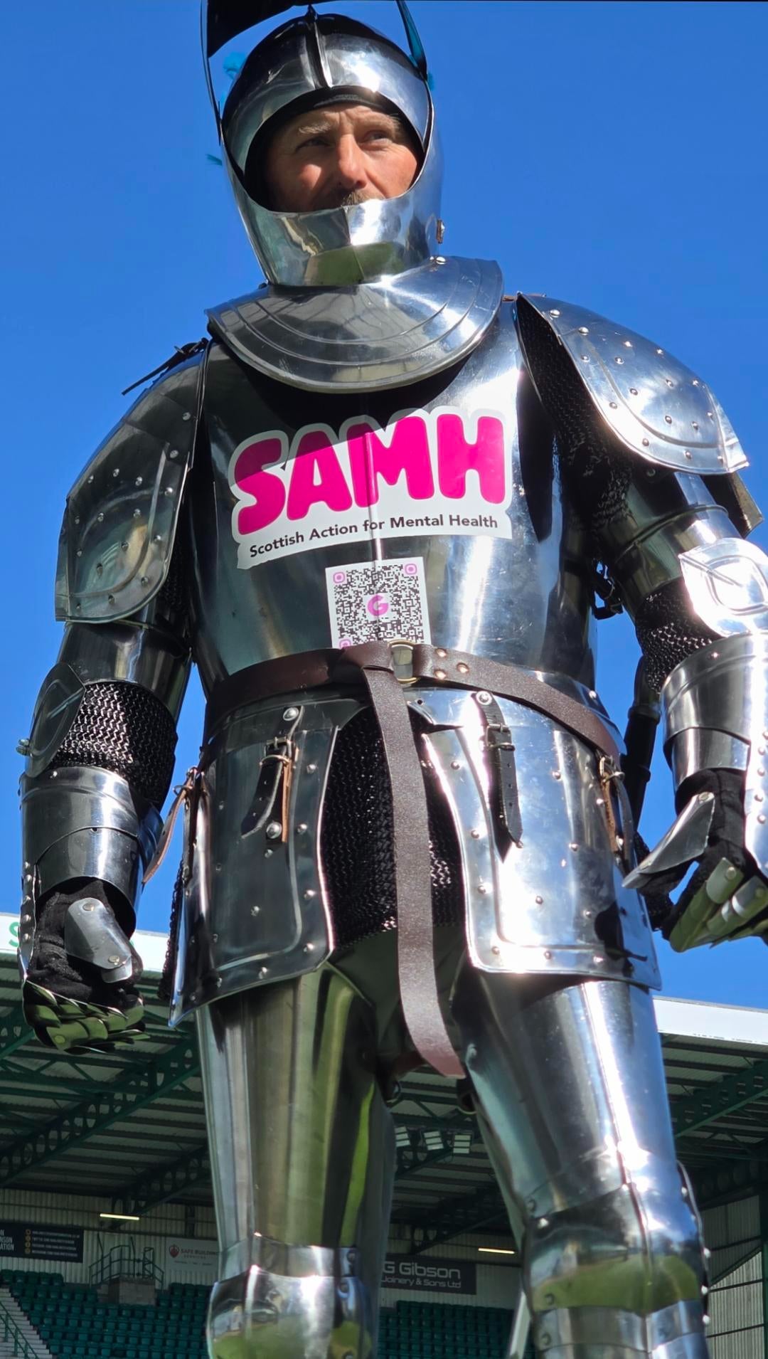 Paramedic Jay Watt will run the Edinburgh Marathon in a full suit of armour (SAS/PA)