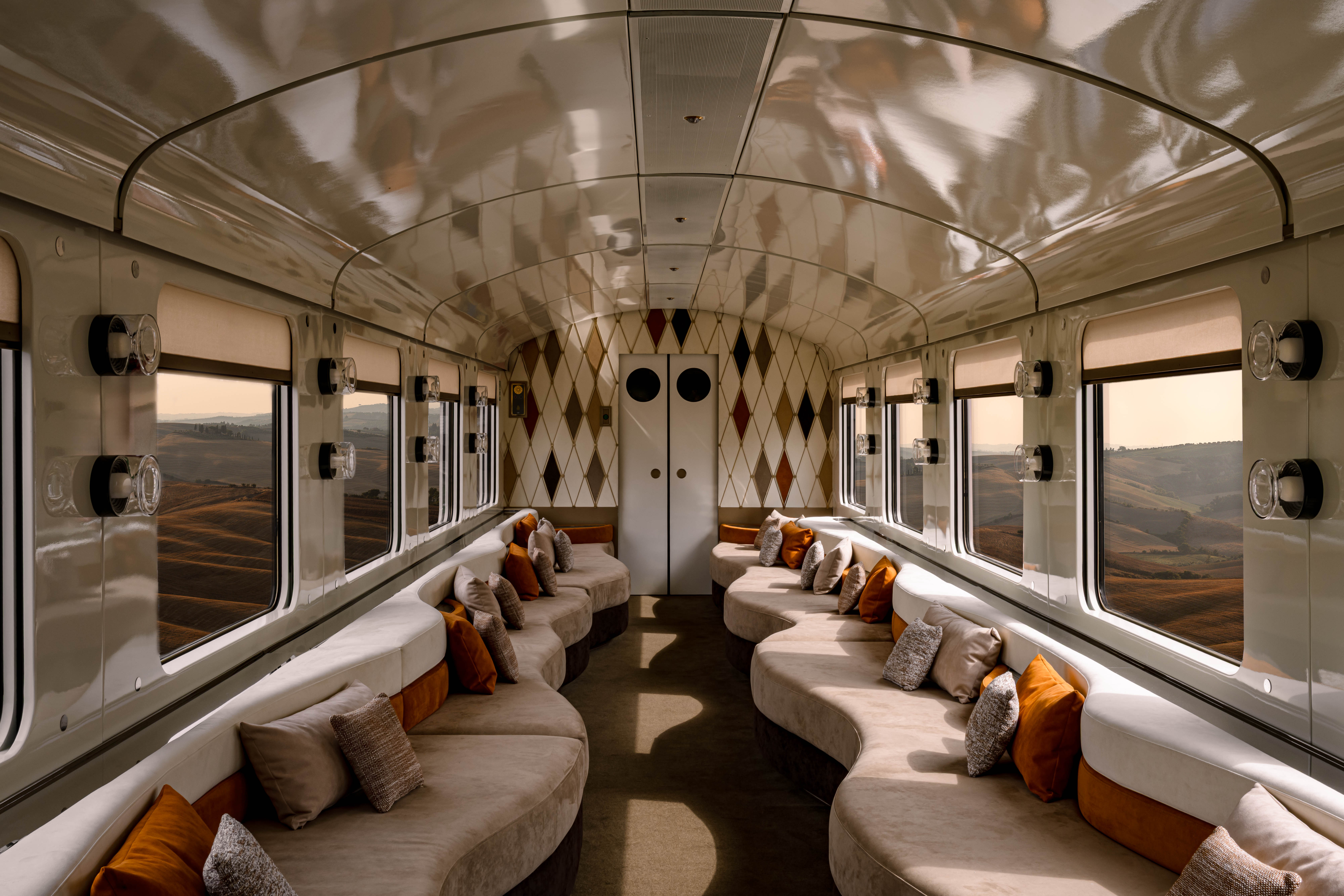The lounge area aboard the La Dolce Vita