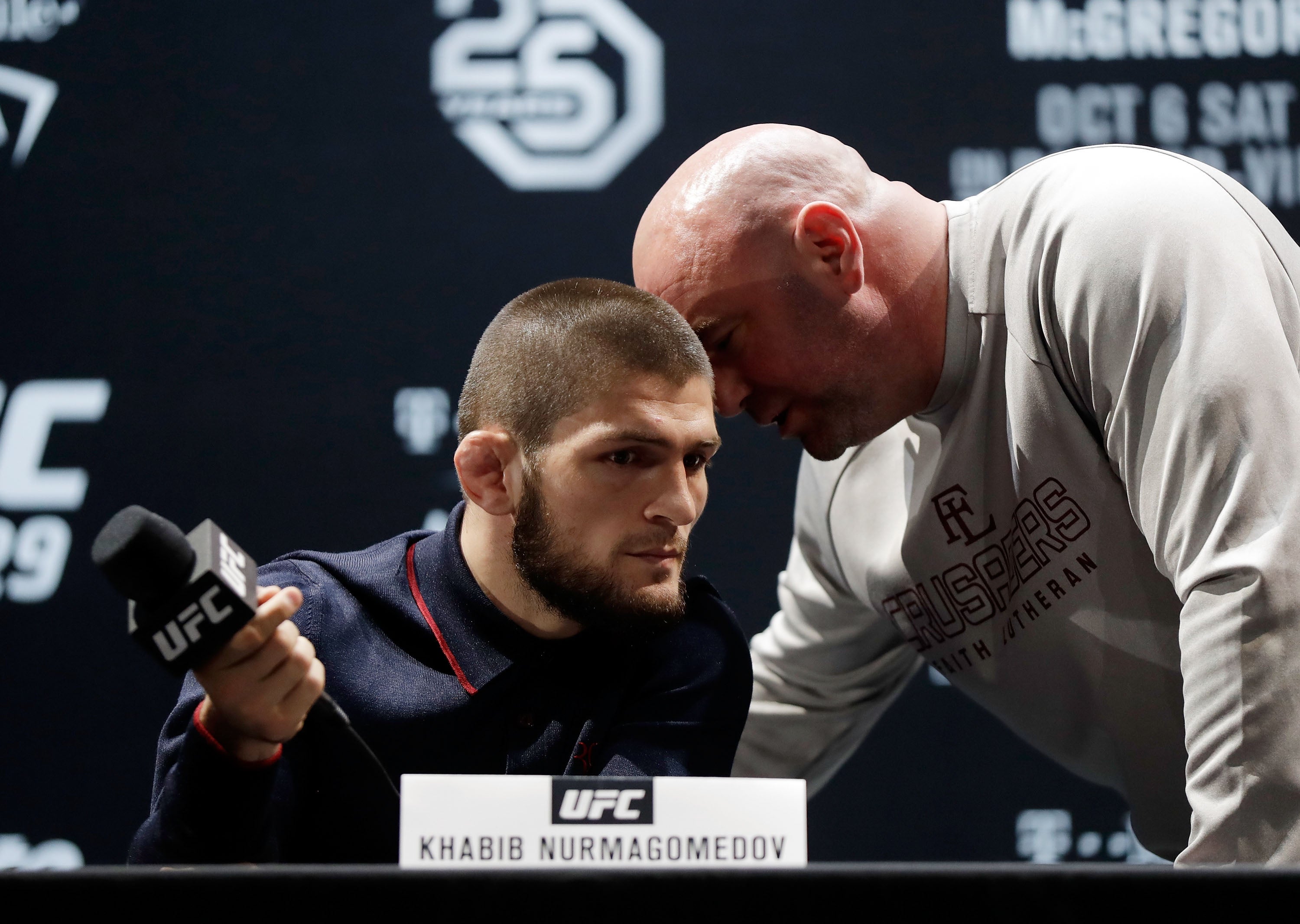 Khabib and White have a long history together from the former’s time in UFC (Getty)