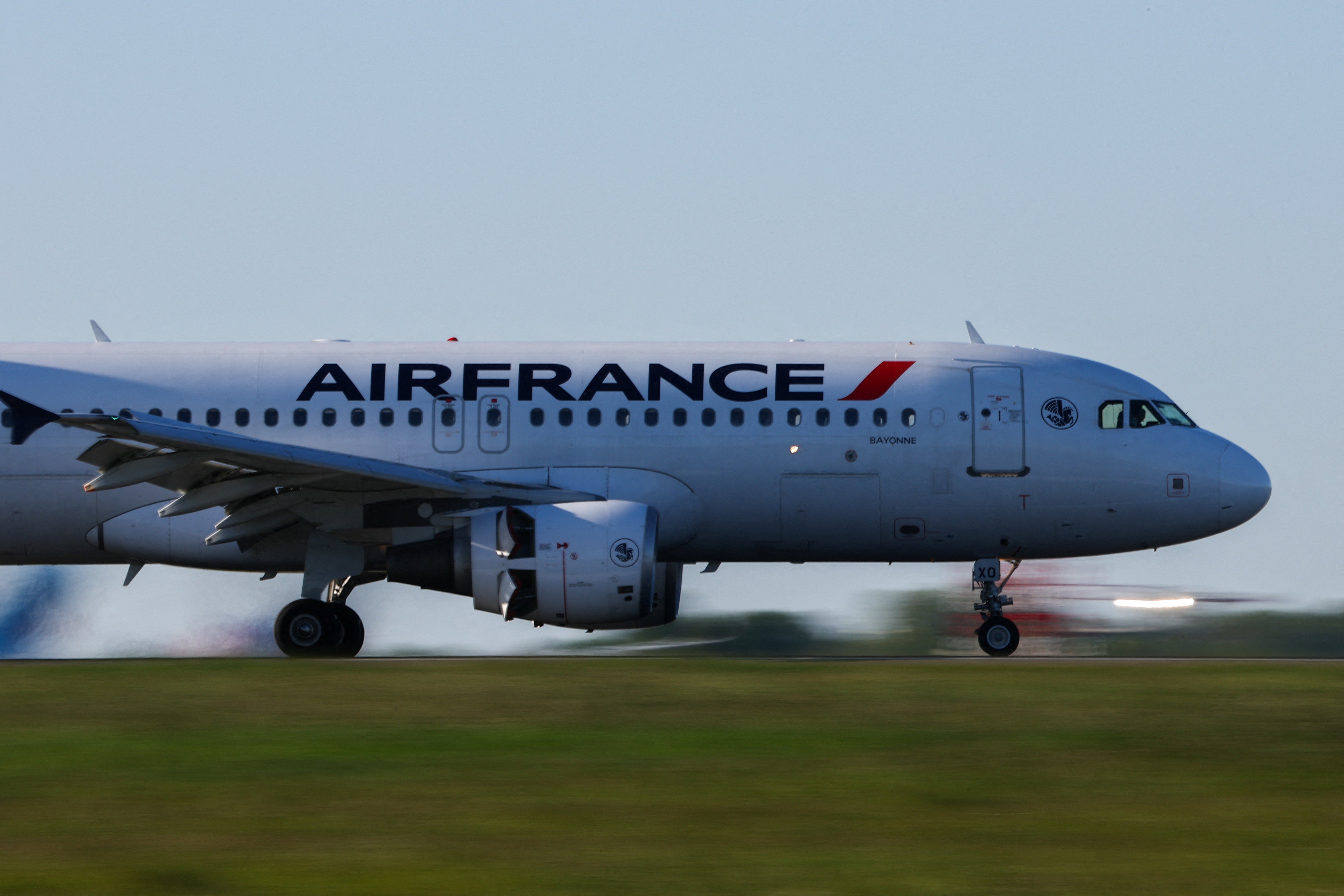 <p>An Air France airplane takes off from Charles de Gaulle airport</p>