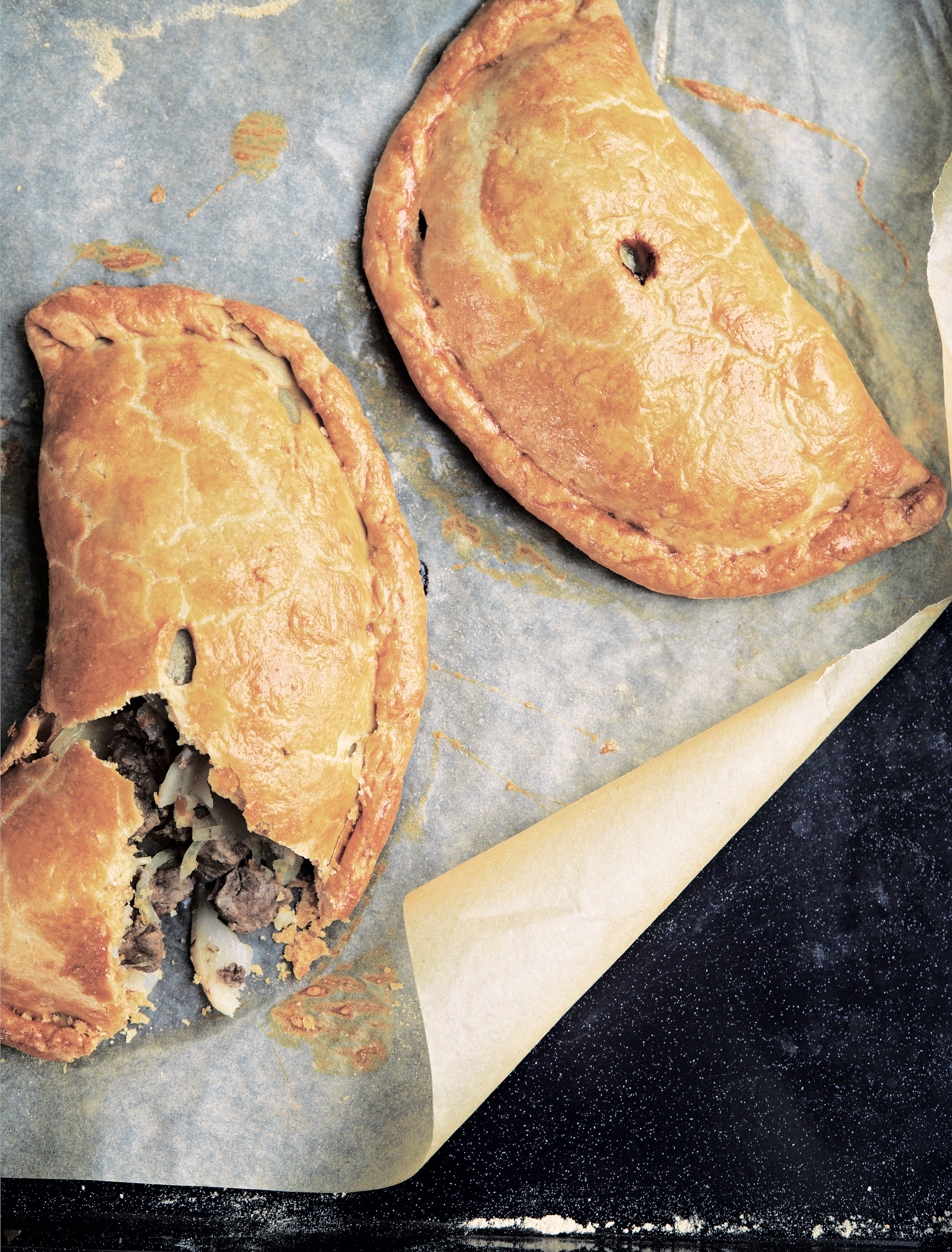 No fancy twists here – just raw beef, swede and potato in honour of the old-school Cornish pasties Parker Bowles swears by