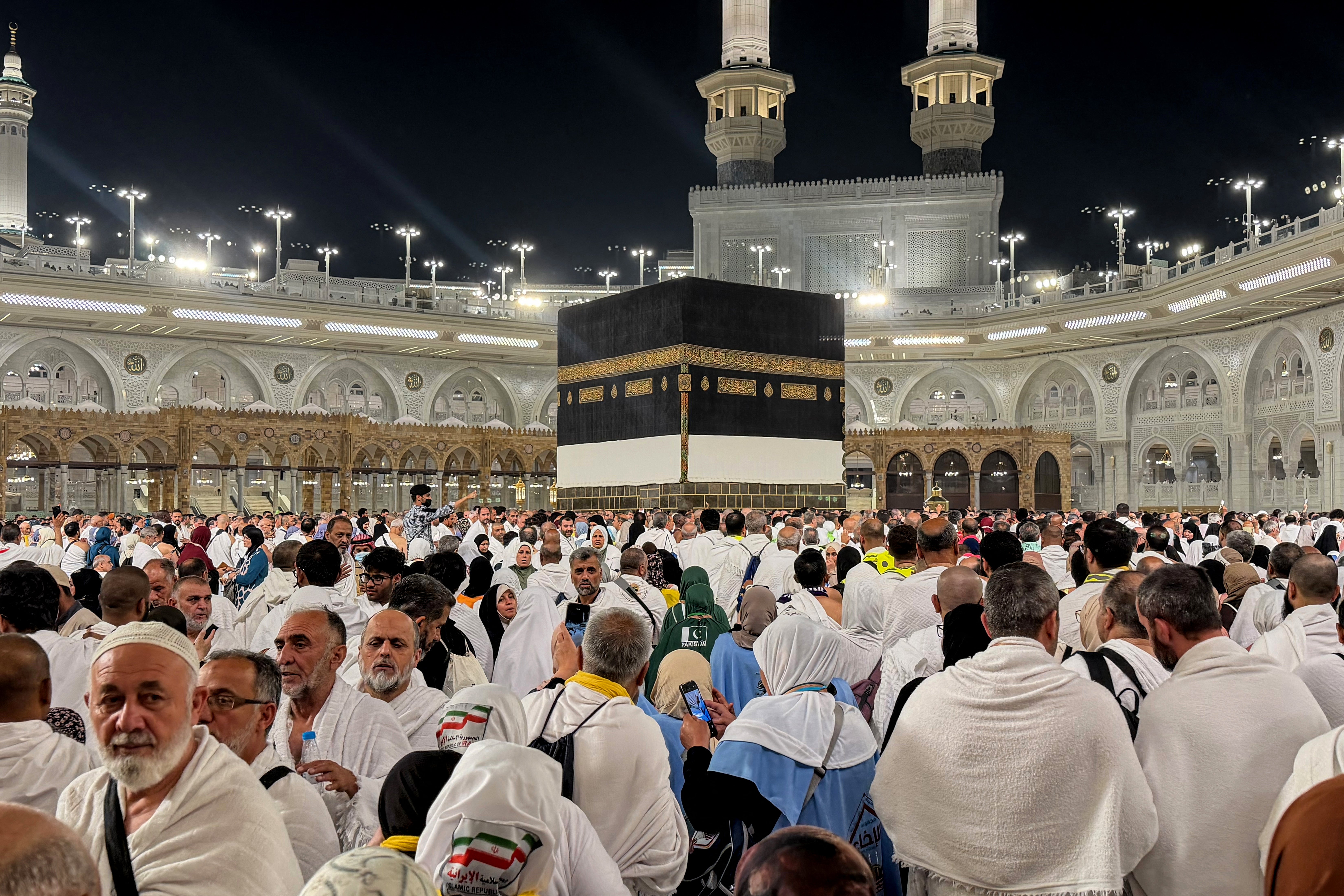 Muslim pilgrims at the Grand Mosque complex in Saudi Arabia's city of Mecca