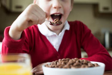 <p>Breakfast-food: Swapping to a lower-sugar cereal is an easy place to start when it comes to making healthy choices</p>