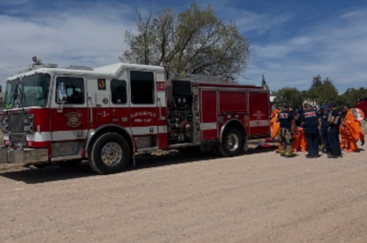 The first responders experienced symptoms including nausea and dizziness, after being exposed to the substance, according to authorities
