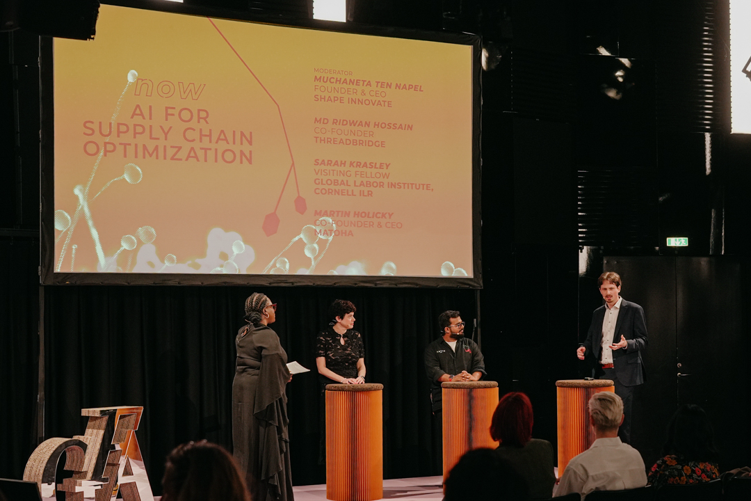 The talk on AI tackled everything from labour right’s issues to textile identification tools (Global Fashion Agenda)