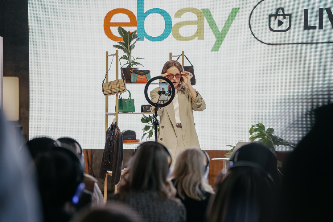 eBay live, hosted by The Cirkel’s founder Eliza Batten, auctioned off Louis Vuitton, Hermes and Burberry accessories starting from £1 (Global Fashion Agenda)