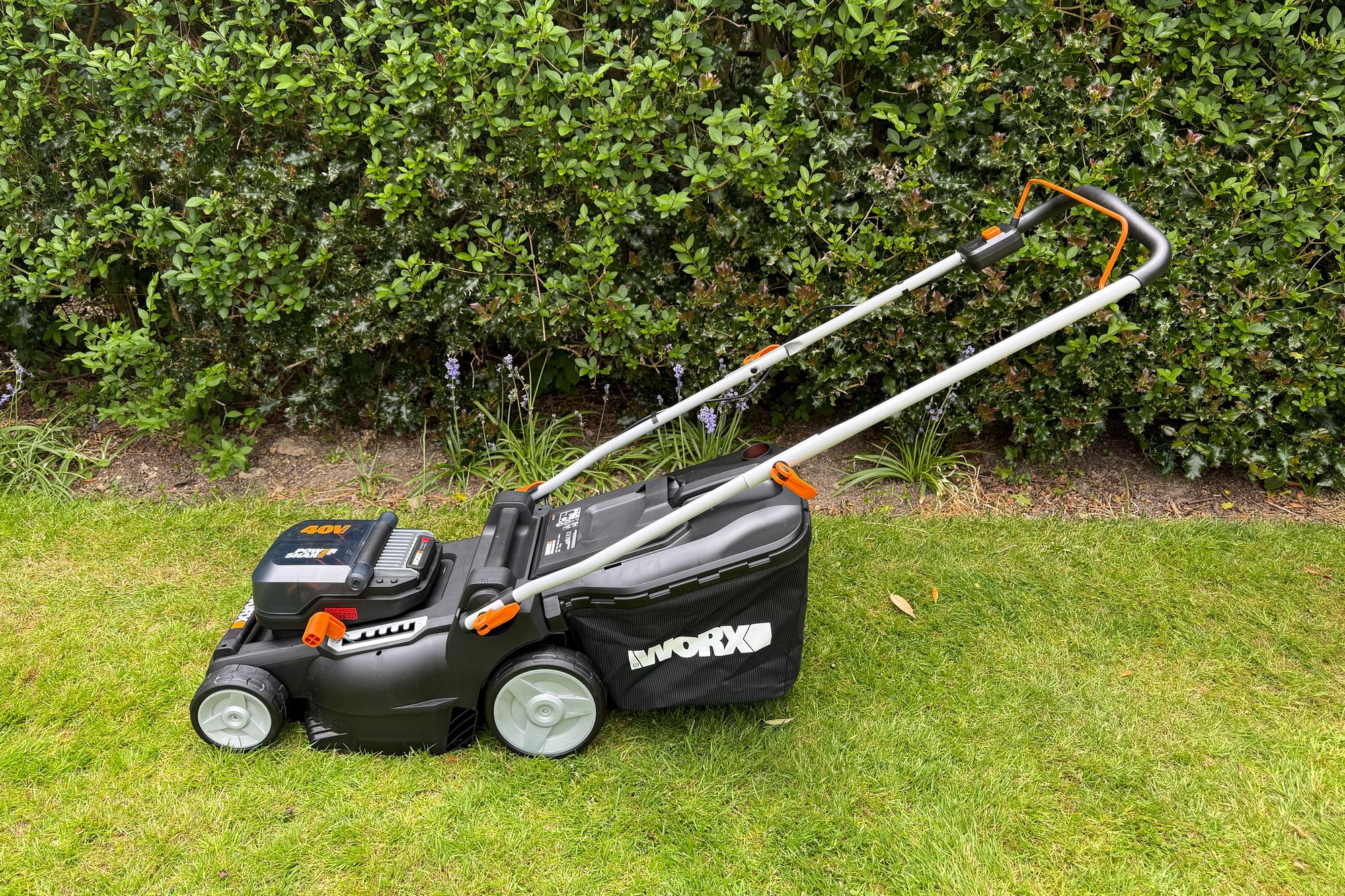 This is a space saving lawnmower (Zoe Phillimore/The Independent)
