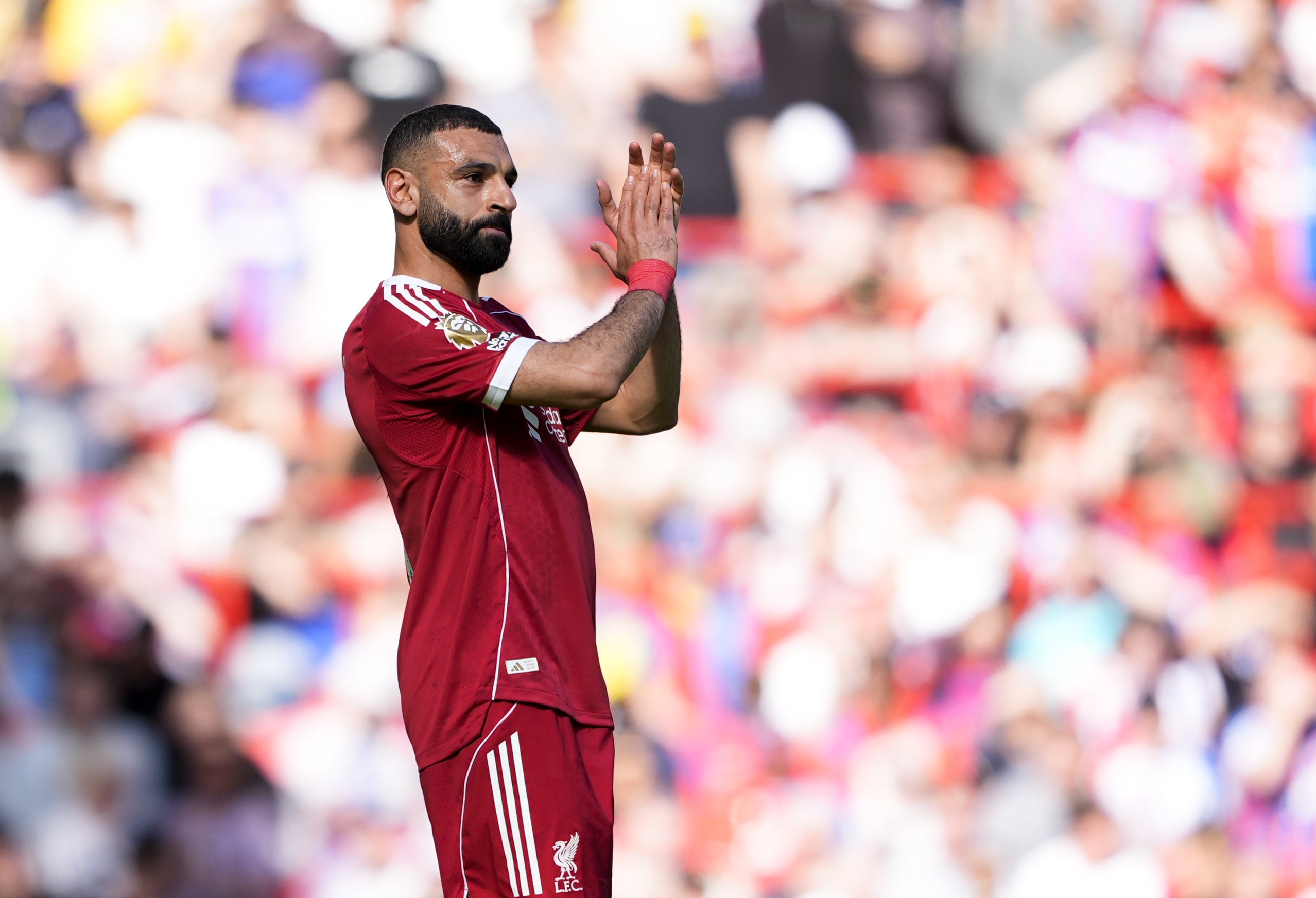 Mohamed Salah is due to play his final game for Liverpool at Anfield on Sunday