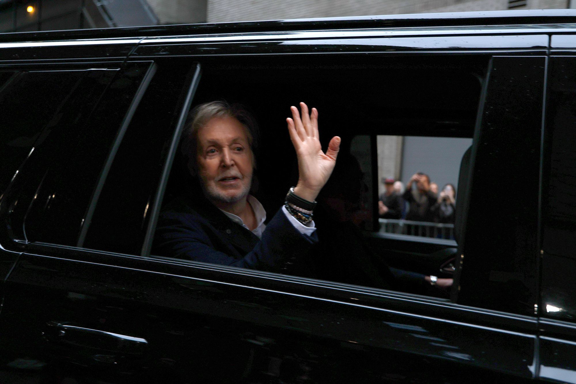 Singer Paul McCartney has been seen leaving the Ed Sullivan Theater after the taping of the Late Show finale (Getty Images)