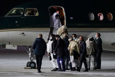 <p>File: Taliban representatives arrive in Gardermoen in Norway for talks with western representatives on human rights and emergency aid</p>