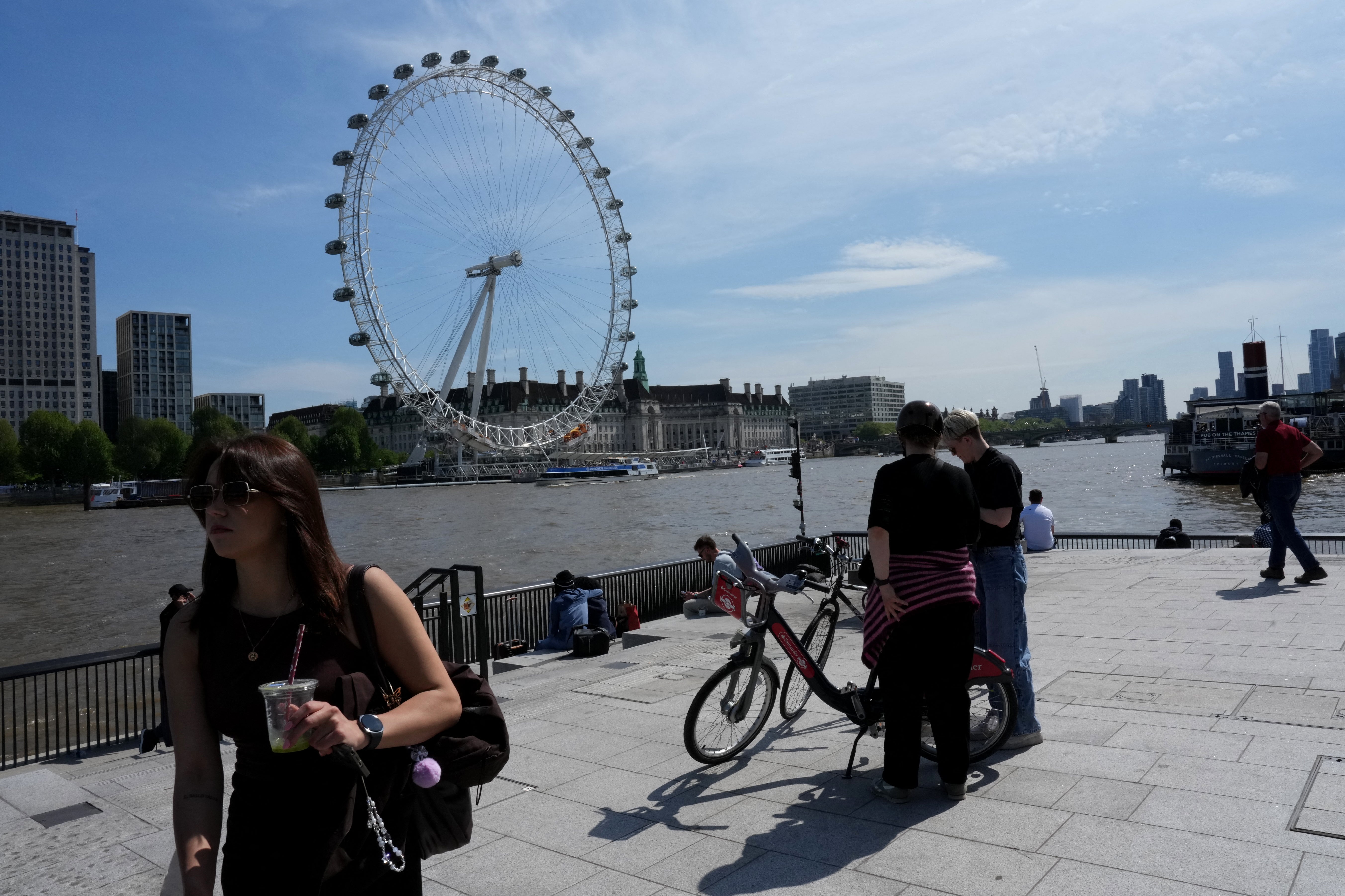 Yellow heat alerts have been issued in five regions, including London (AFP/Getty)