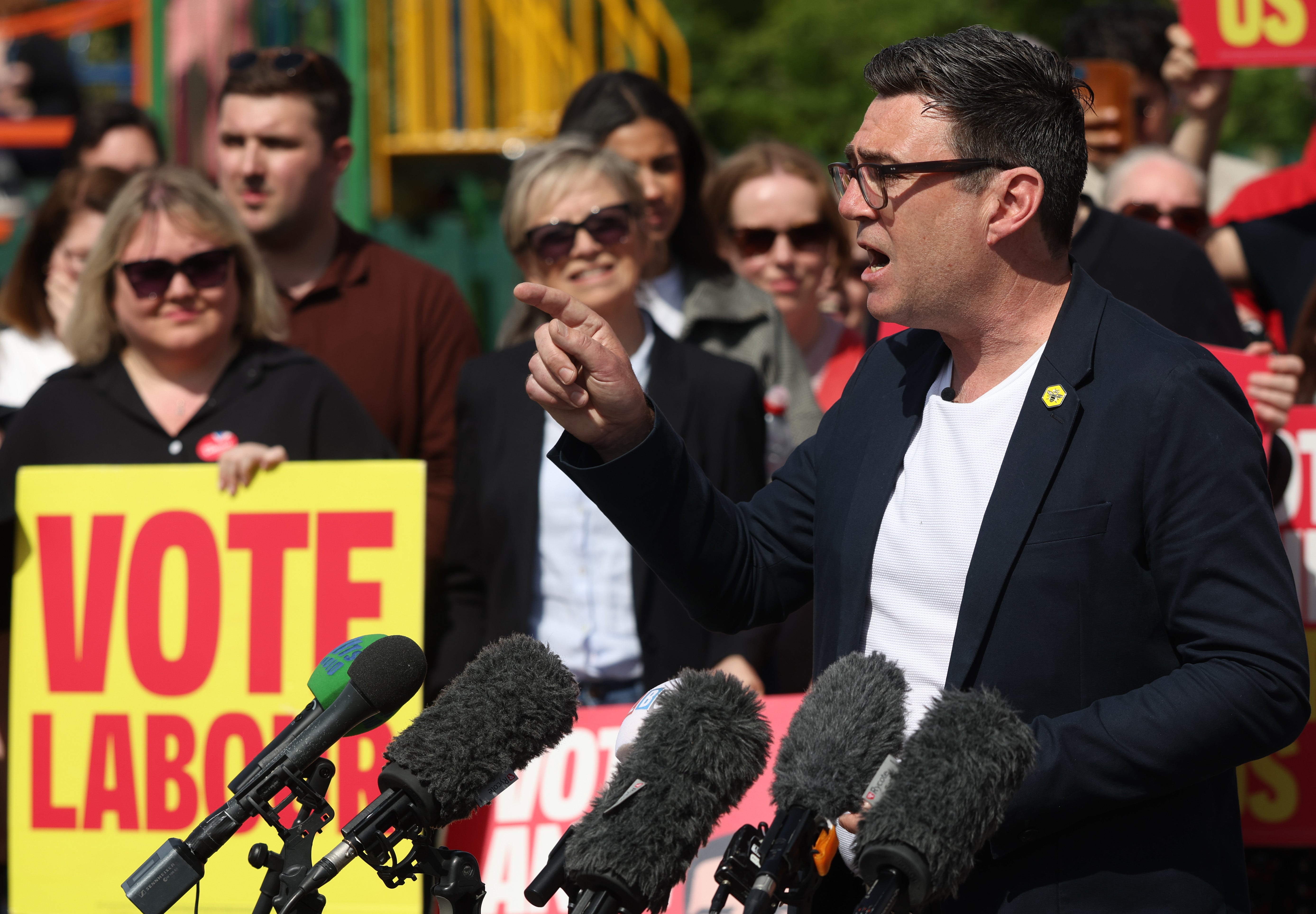 Burnham has announced his slogan 'I'm for us' (Getty)