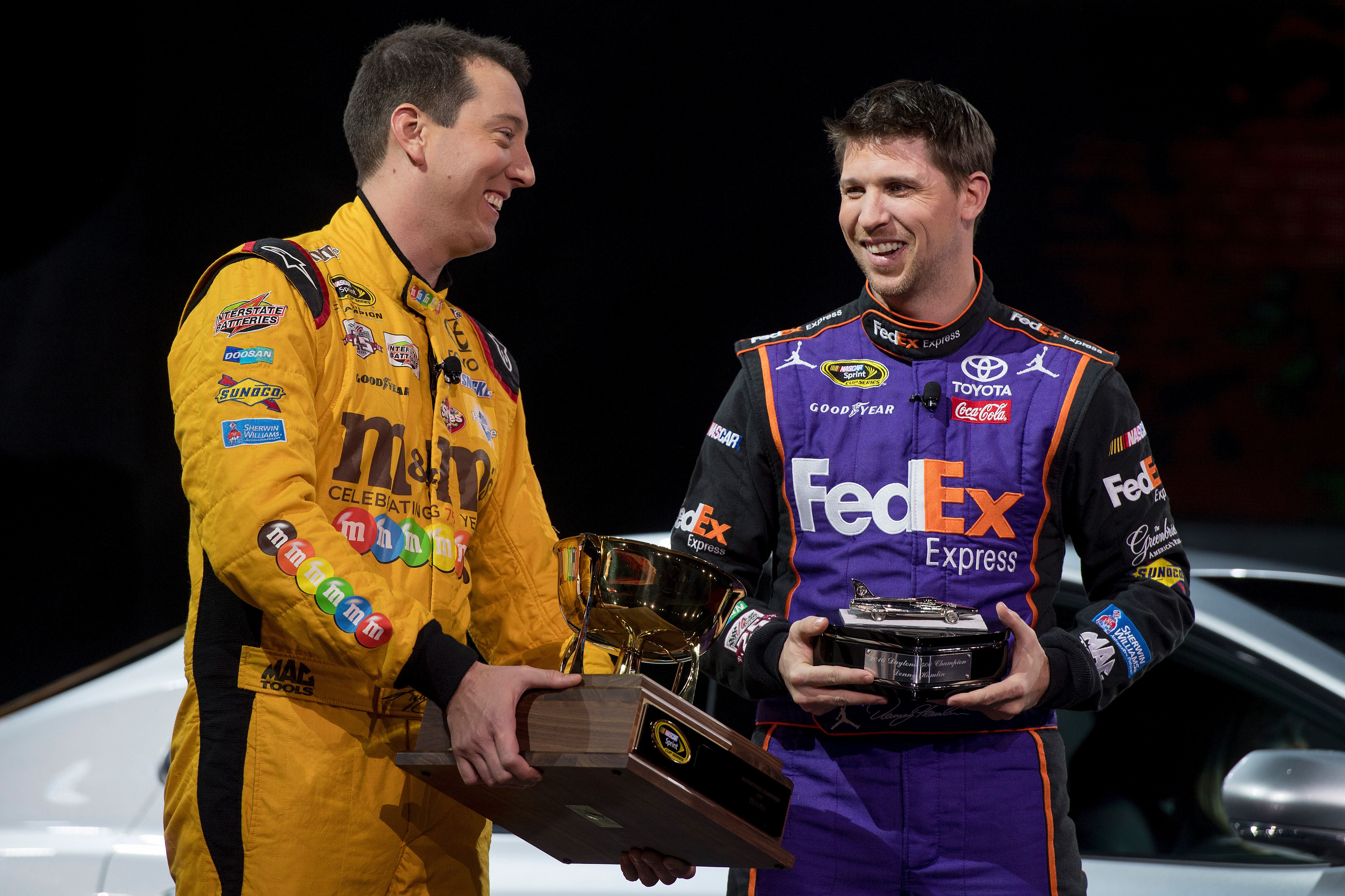 Former teammate Denny Hamlin wrote on social media in part, “Absolutely cannot comprehend this news” (AFP/Getty)