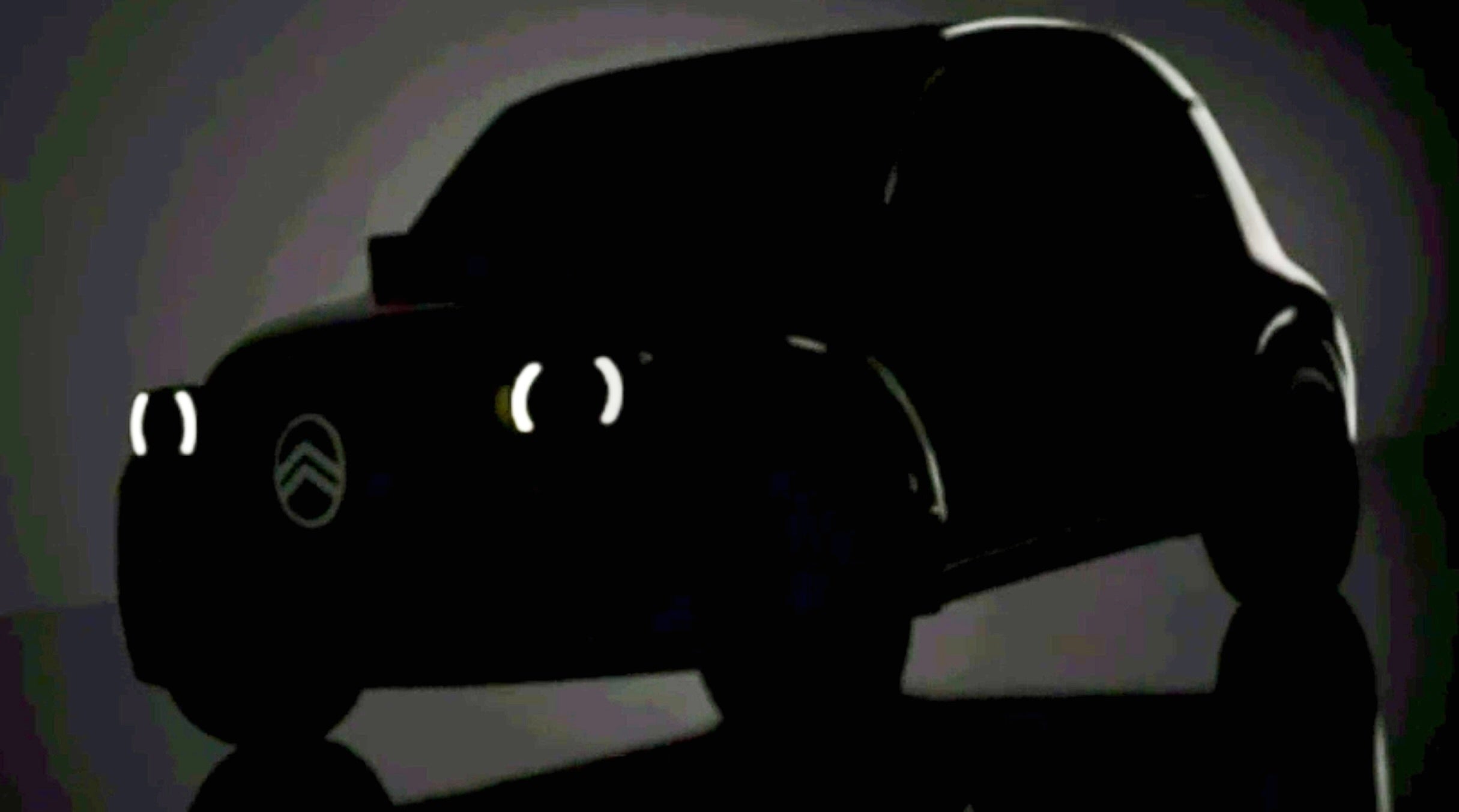 This grainy preview image of the new Citroen 2CV was shown at Stellantis' Investors Day presentation (Citroen)