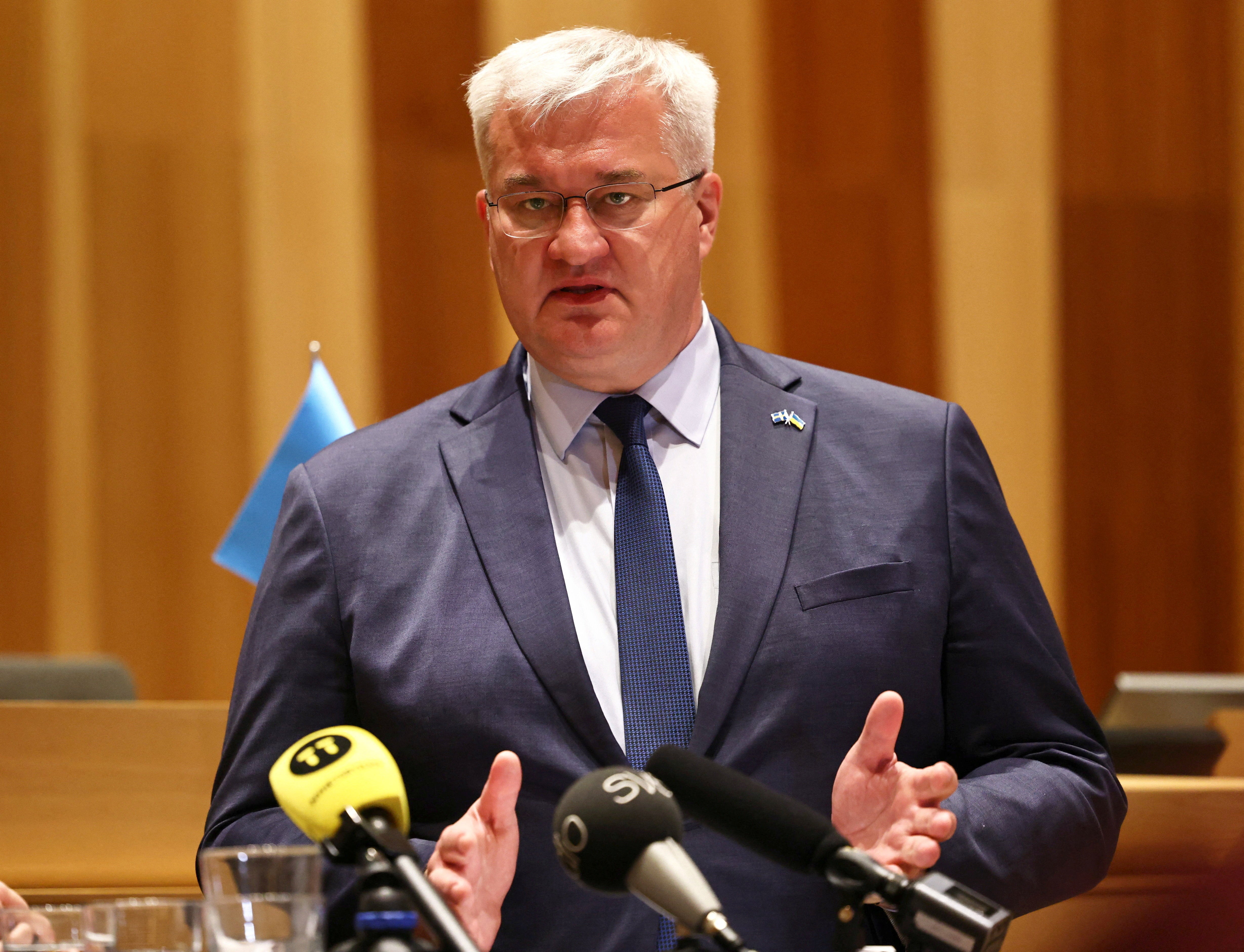 Sybiha, pictured on Wednesday, said that European engagement could bring a new dynamic to the process (Reuters)