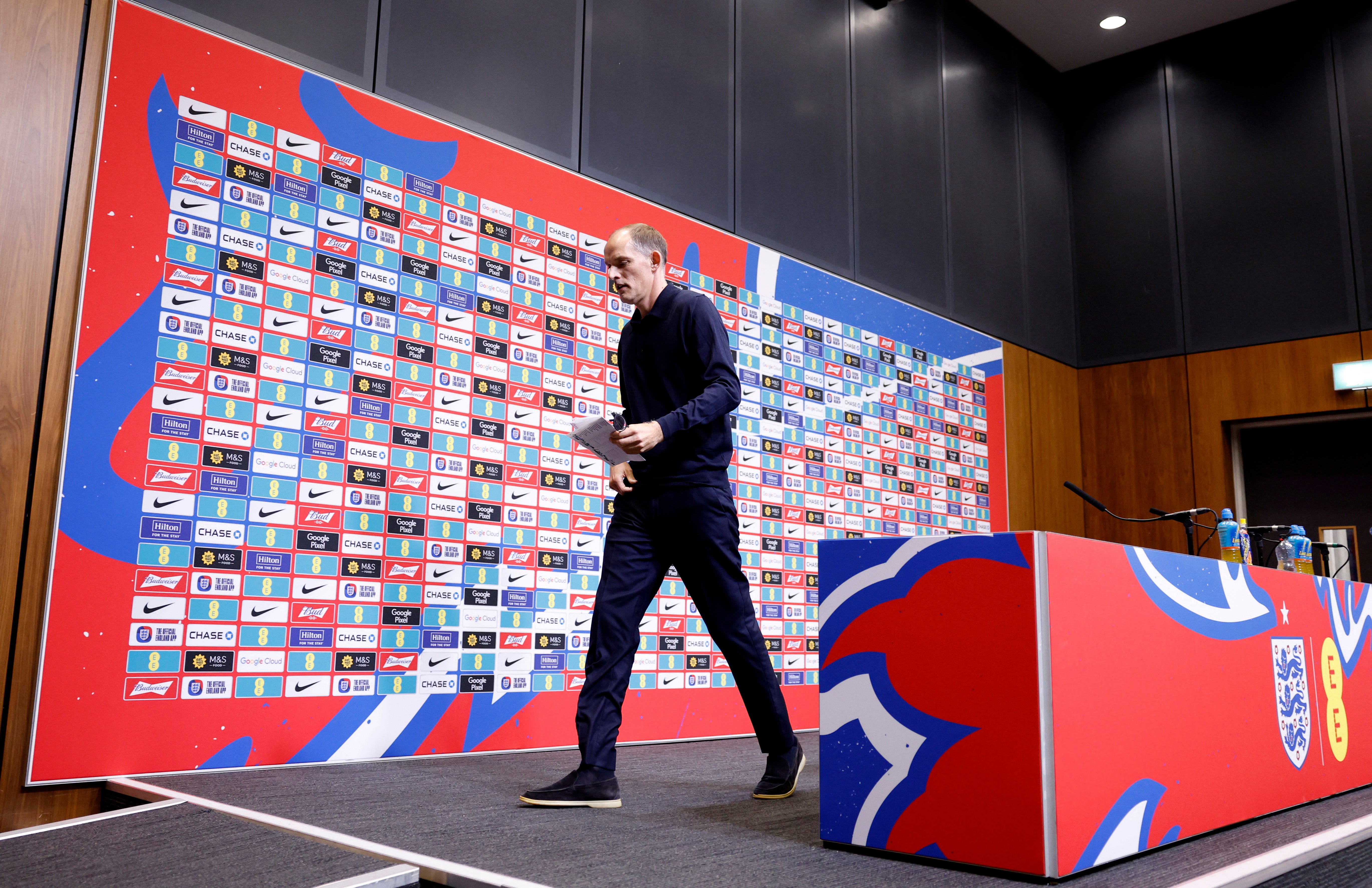 Thomas Tuchel produced some pointed words at the start of his World Cup squad naming press conference (Reuters)