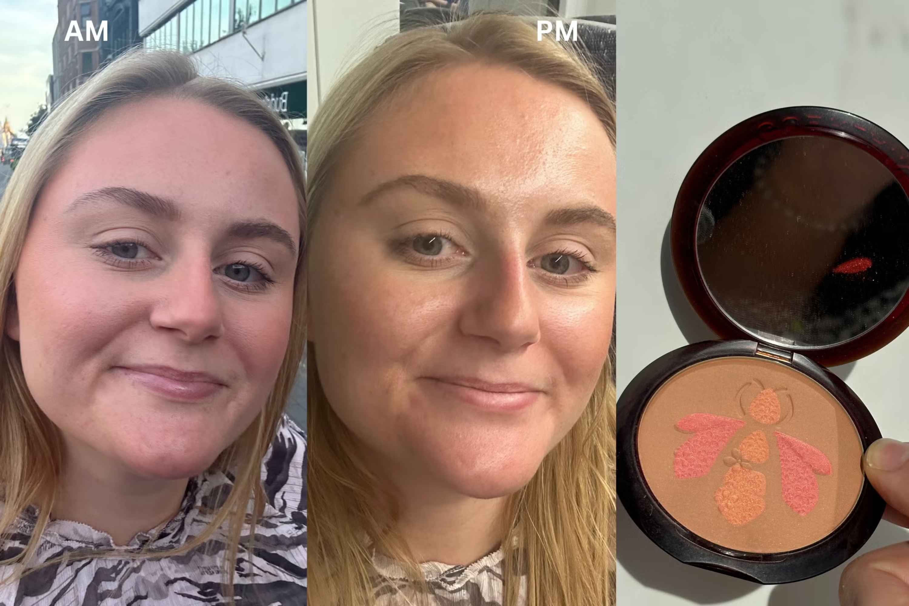 With subtle shimmery pigments, the terracotta bronzer gives skin an all-over glow (Lucy Smith/The Independent)