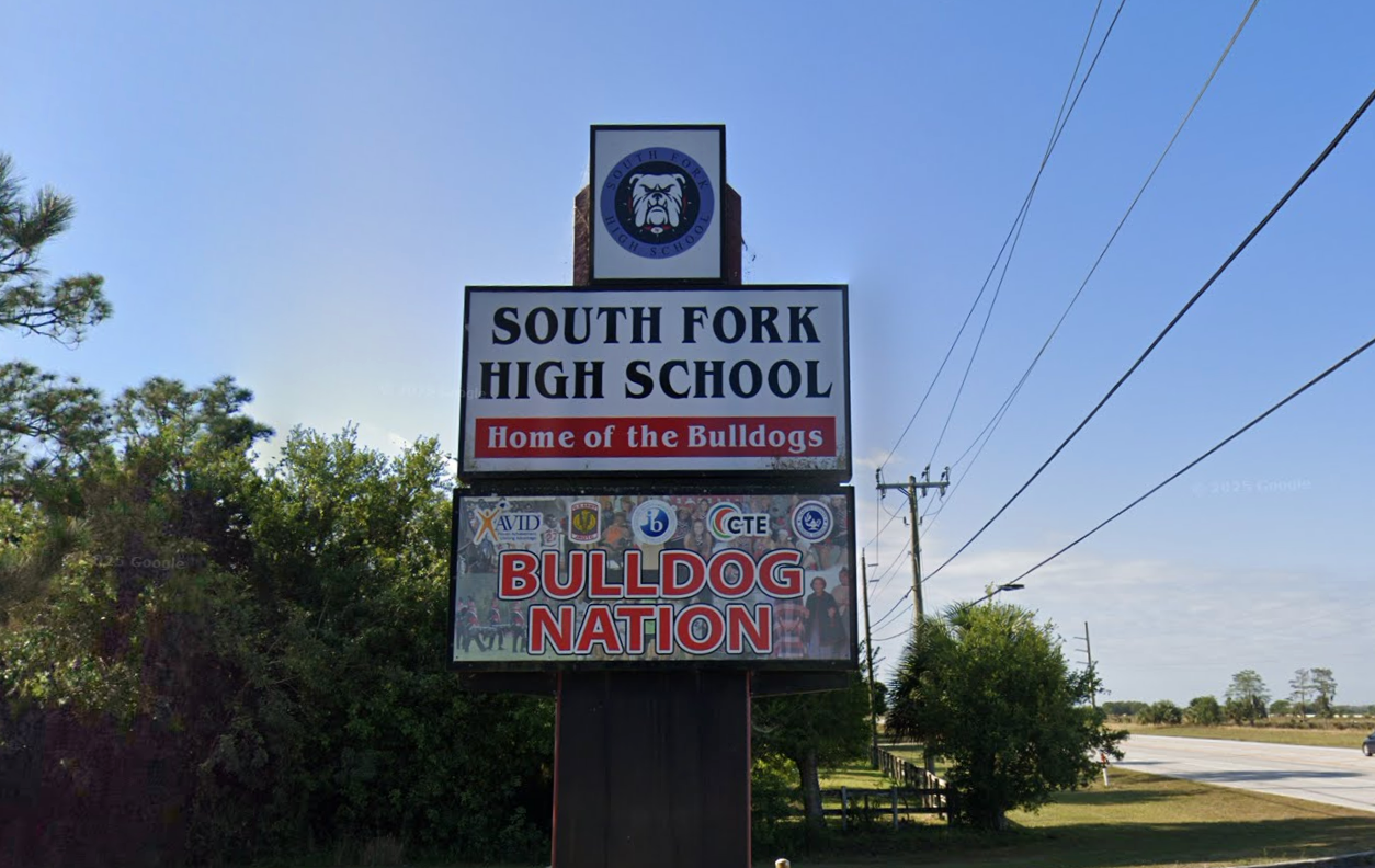 The incident took place close to South Fork High School on Thursday morning. Brooks had been due to walk the stage with his classmates later that night, the sheriff told reporters (Google Maps)