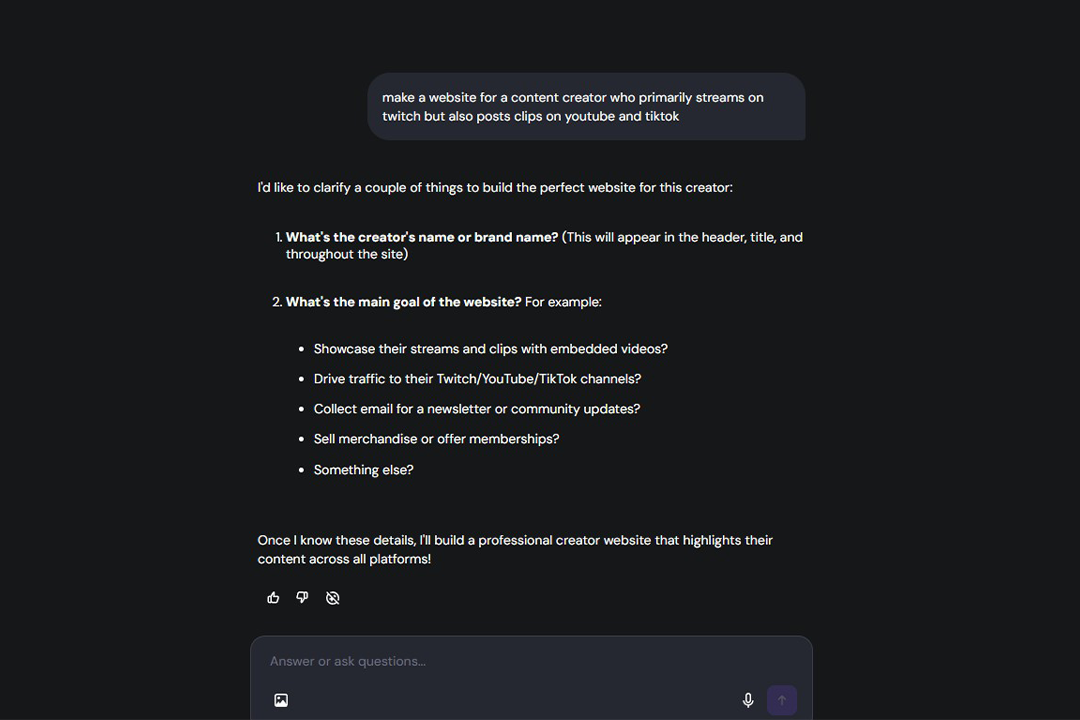 Both Hostinger Horizons and Lovable are a lot like asking ChatGPT or similar to assist you