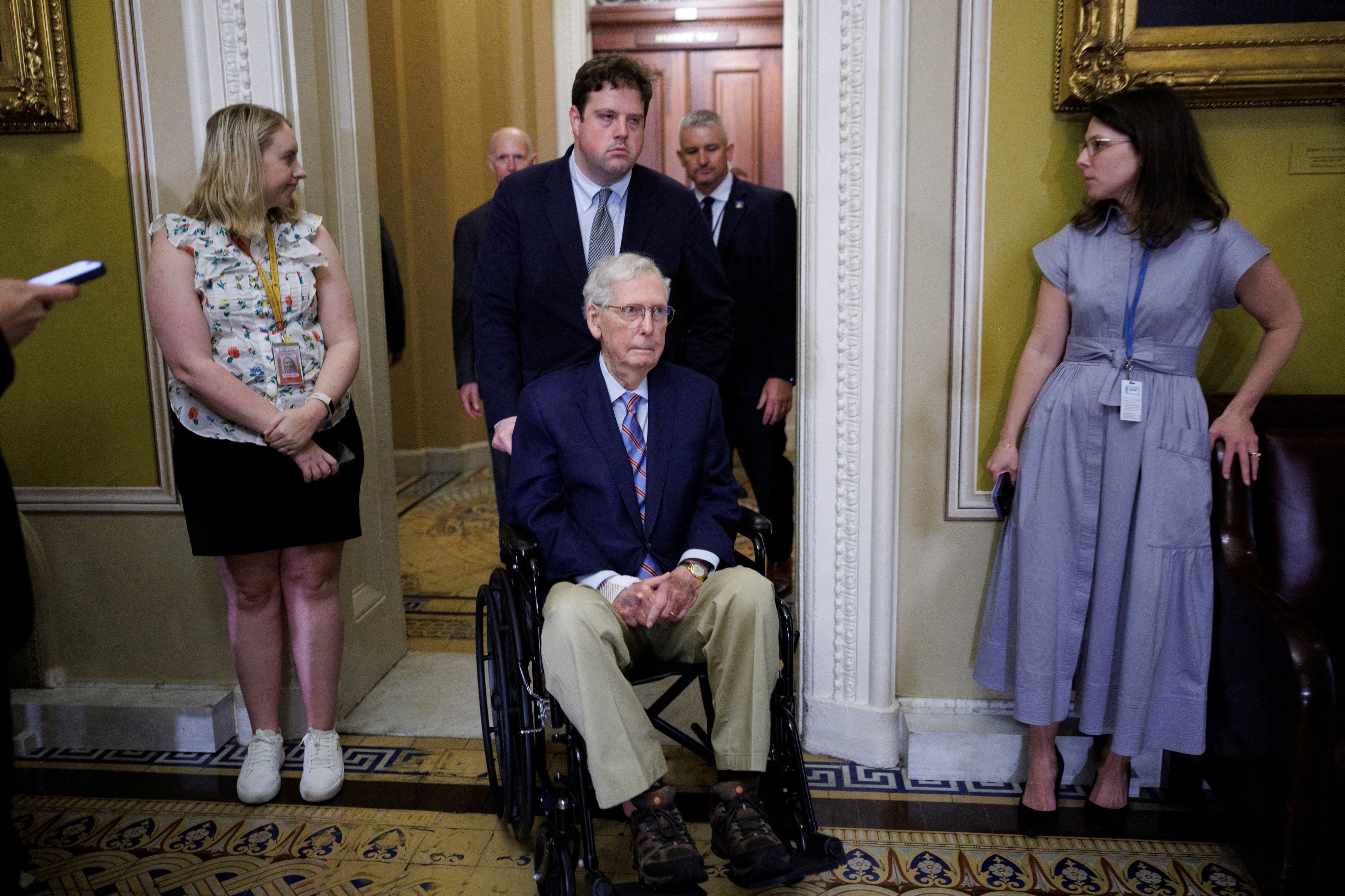 Former Senate GOP leader Mitch McConnell derided the DOJ weaponization fund idea as 'stupid' in a statement on Thursday