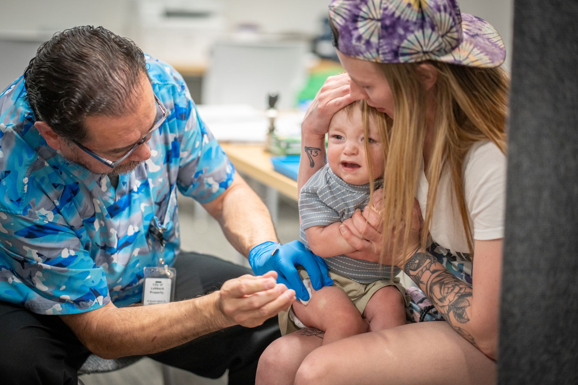 Measles could spread at the World Cup this summer, particularly because it has a lengthy incubation period. Pictured: A one-year-old is receives an MMR vaccine in Texas in 2025