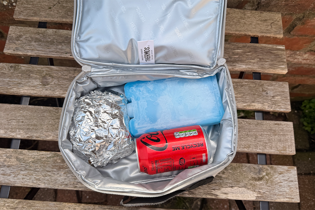 The bag was easy to clean after using it to carry lunch (Rachael Penn/The Independent)