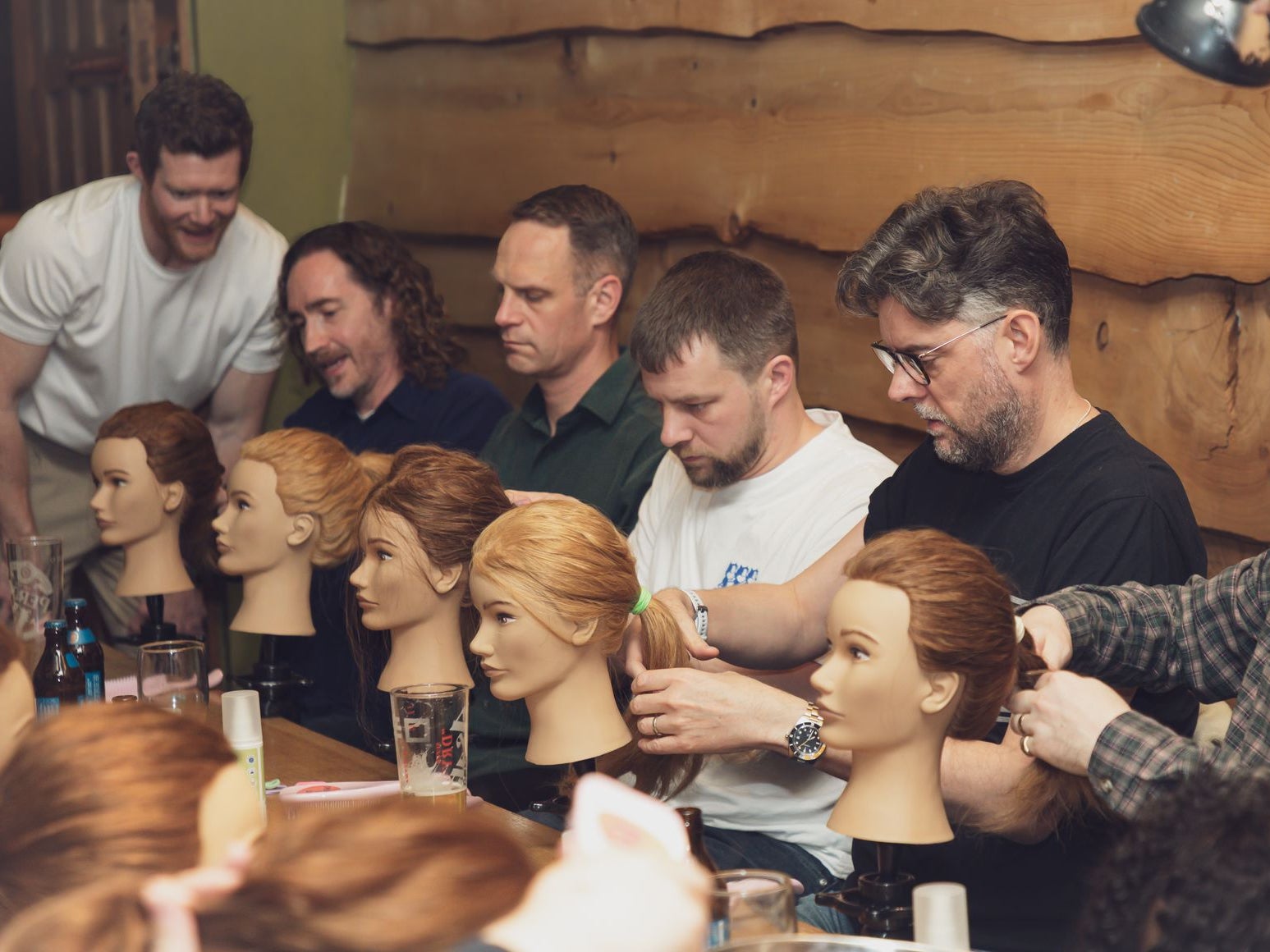 Pints and Ponytails is a U.K.-based workshop where dads learn how to braid, pigtail and Elsa-fy their daughters’ hair — all in the hope of making hectic morning routines easier and deepening their bond with their children (Charli Stagg/Everby Photography)