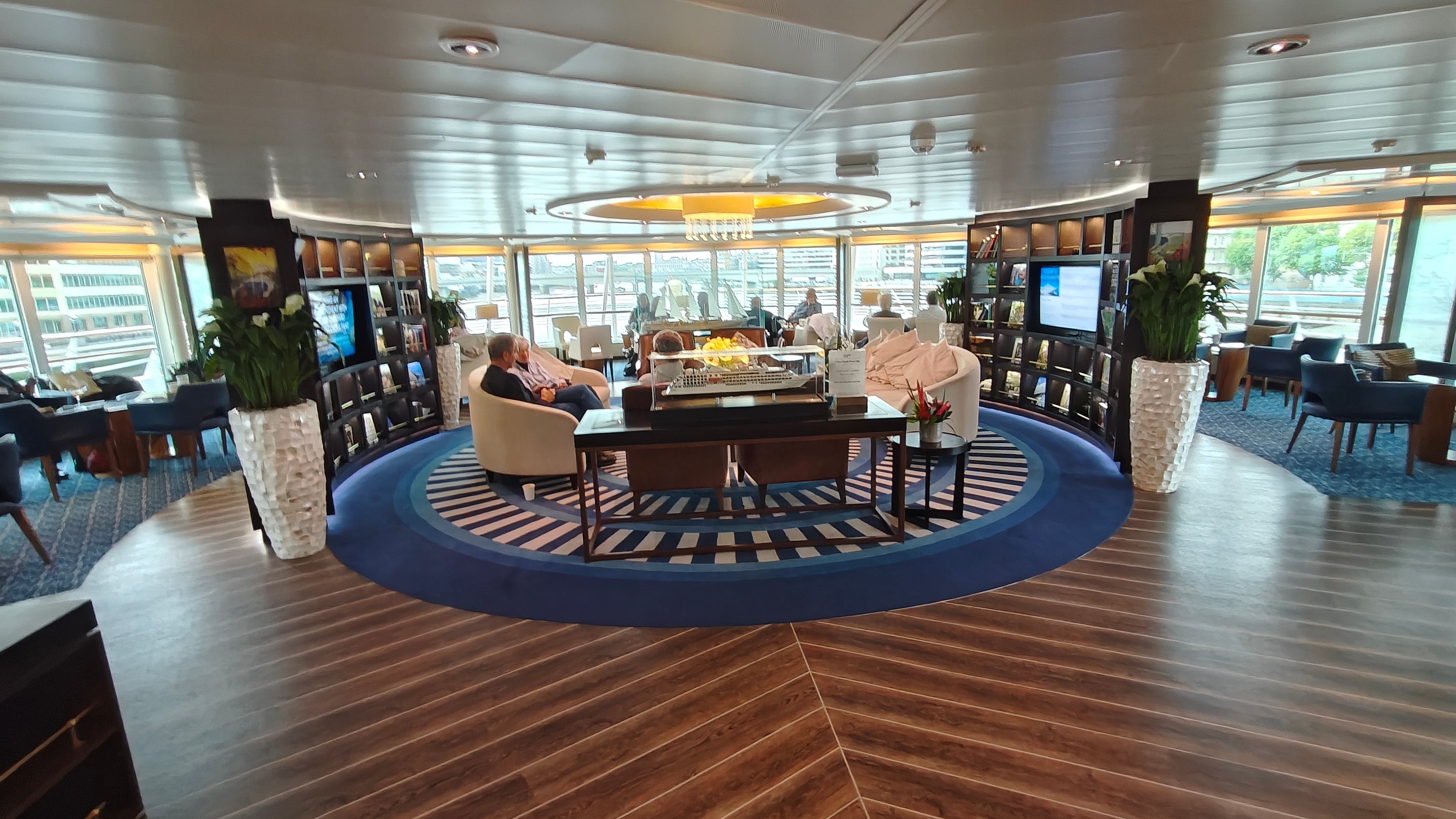 The Yacht Club lounge aboard Star Pride provides great coffee and views