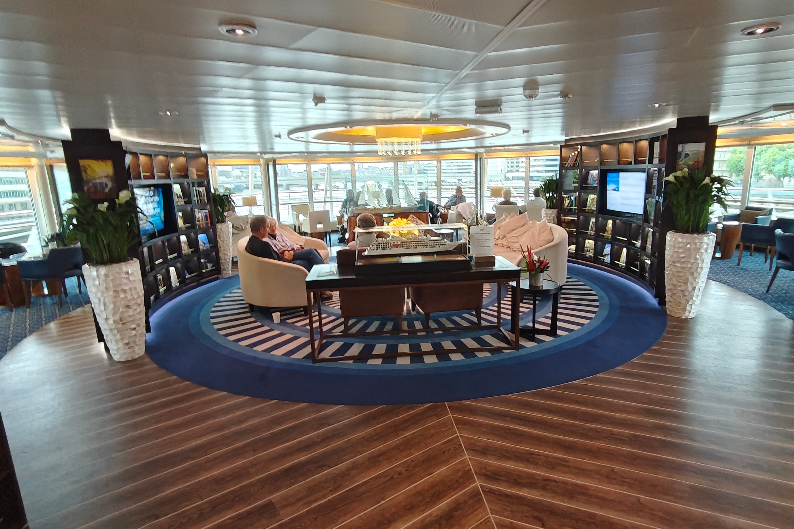 The Yacht Club lounge aboard Star Pride provides great coffee and views (Marc Shoffman)