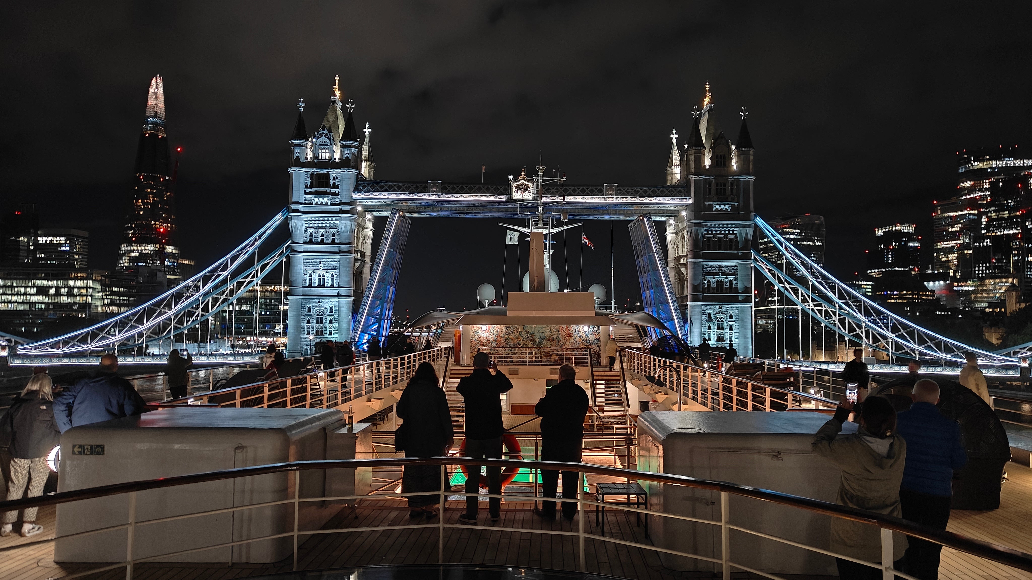 It felt close but there was just enough room for Star Pride to pass through Tower Bridge