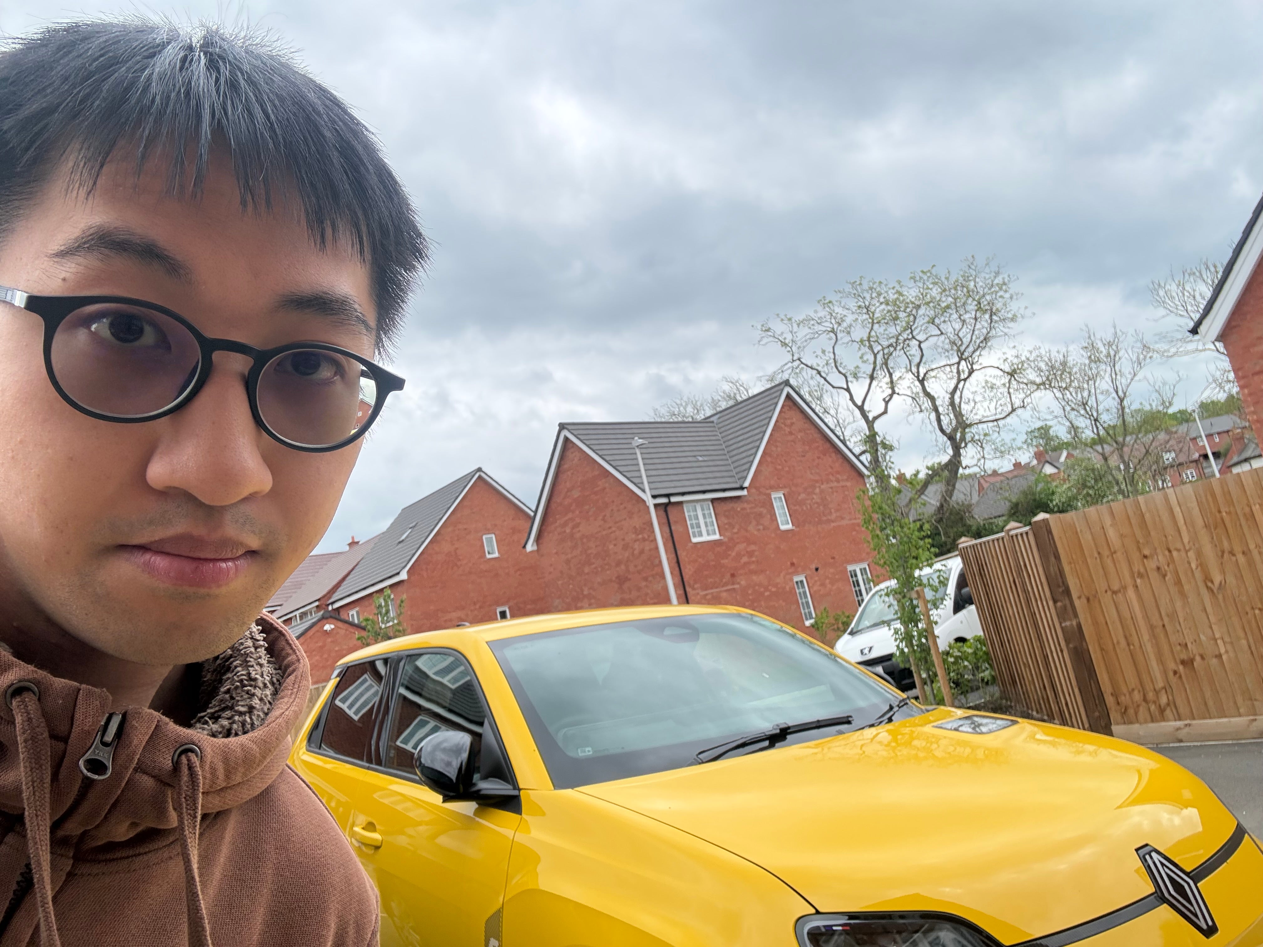 Chi Wong says it costs him around £18 on average to charge his Renault 5 for a working week, compared with £61 using his old petrol car