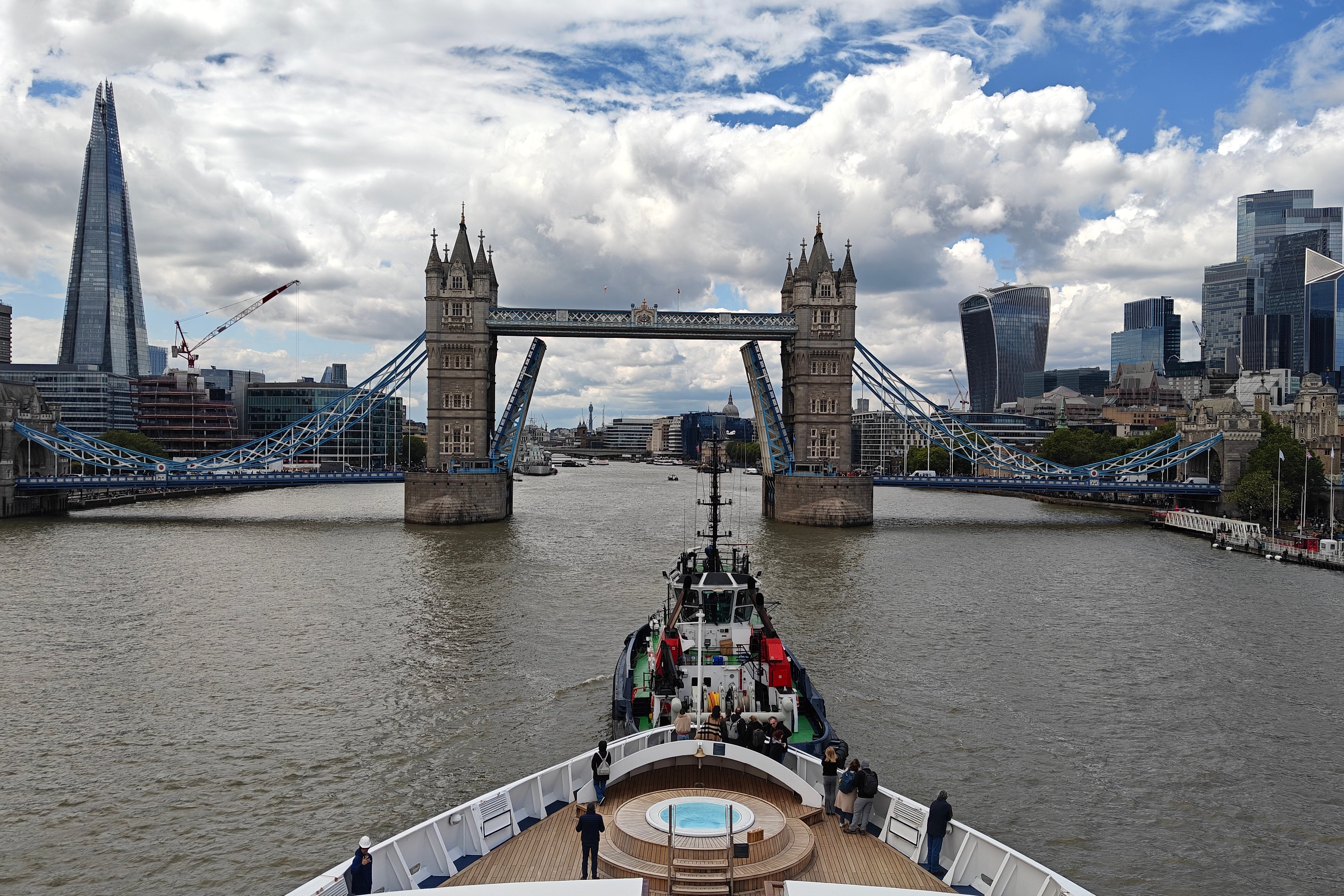 The London landscape looks uniquely different from a cruise ship in the capital (Marc Shoffman)