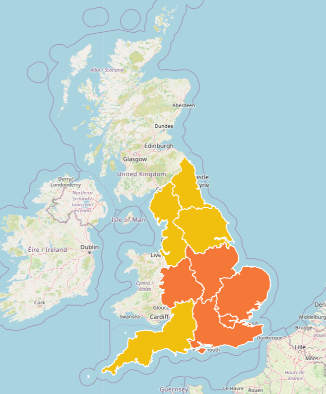Yellow and amber warnings are in force across the country (Met Office)
