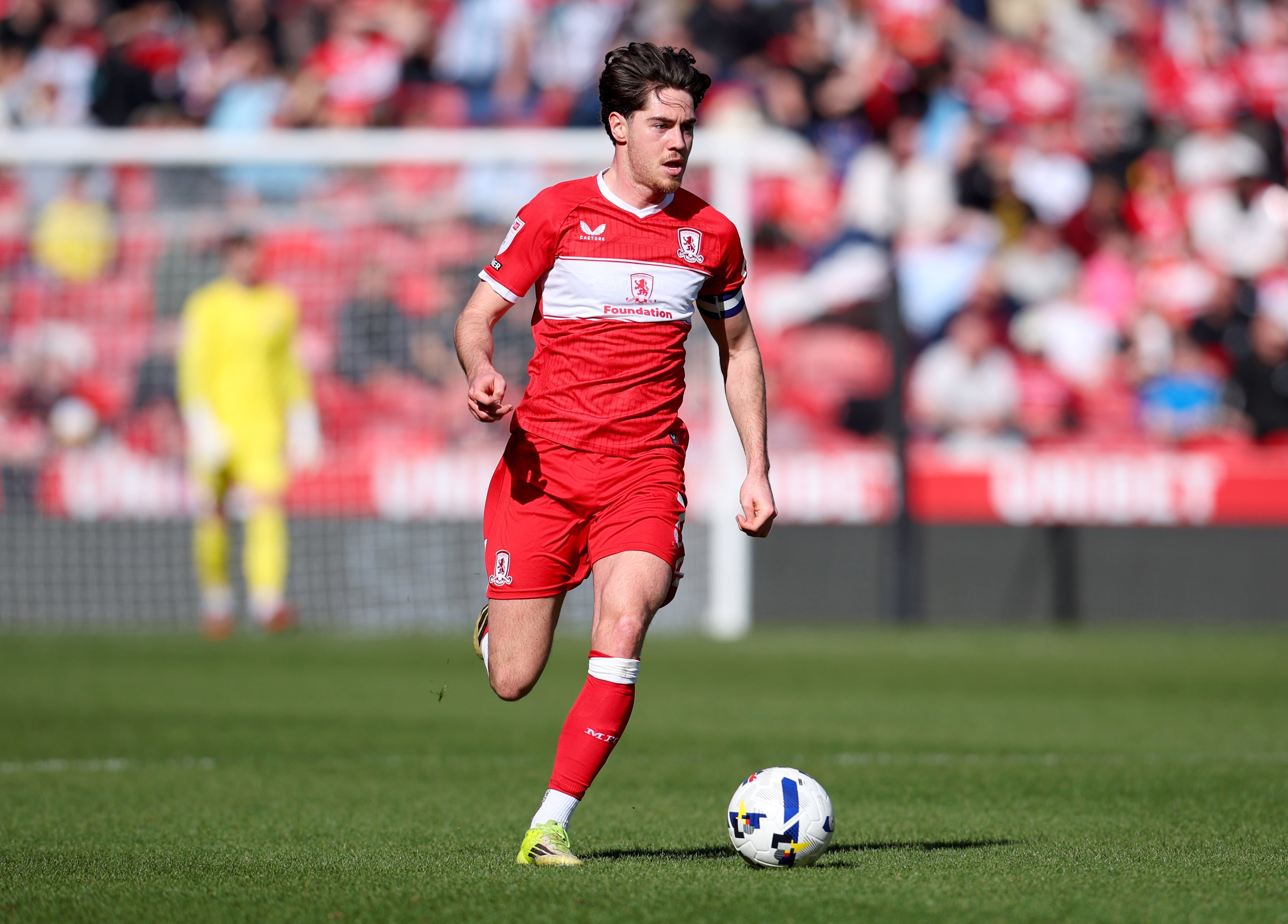 Middlesbrough star player Hayden Hackney in action