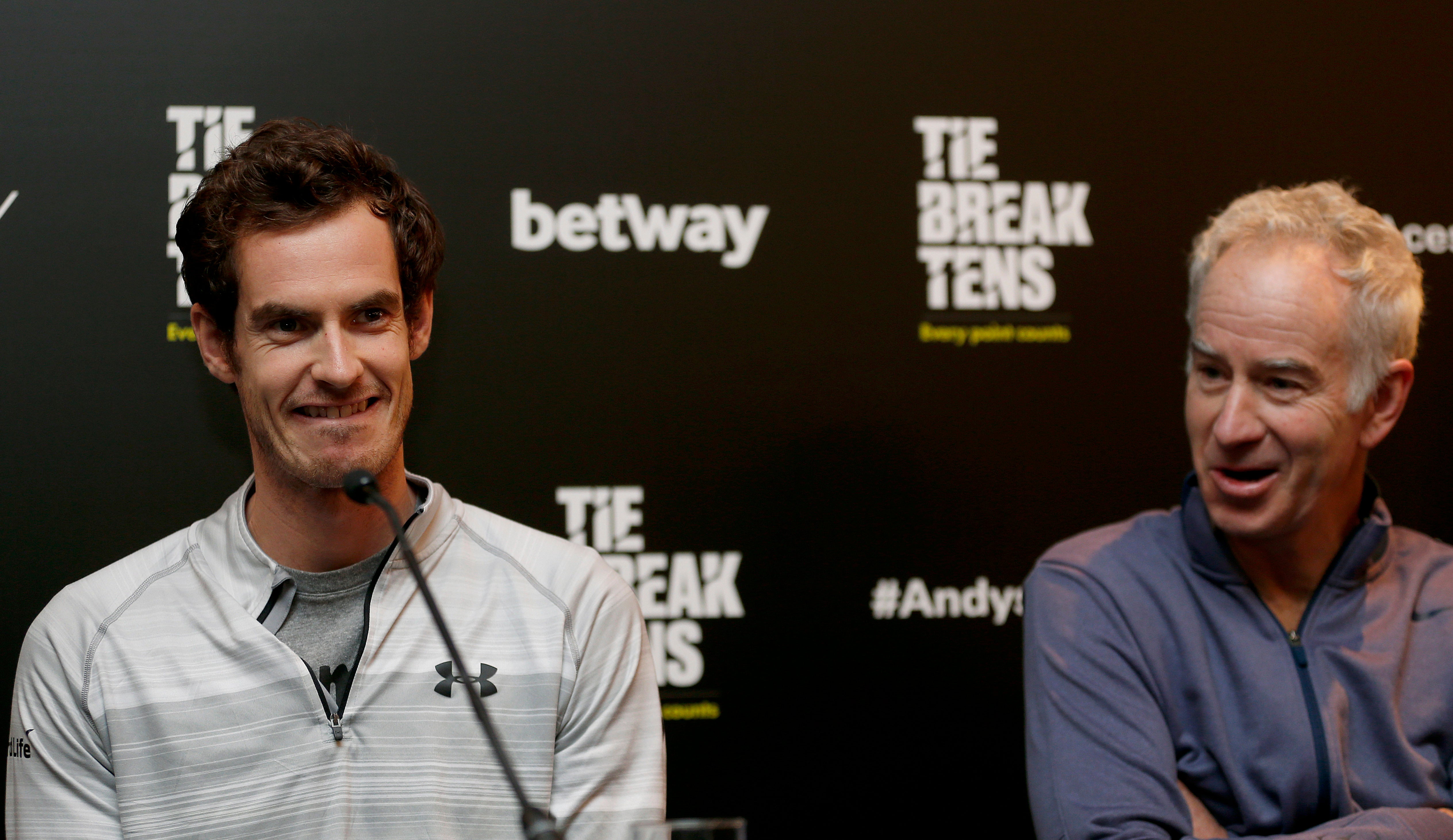 John McEnroe, right, is excited by Andy Murray’s return to coaching (Steve Paston/PA)
